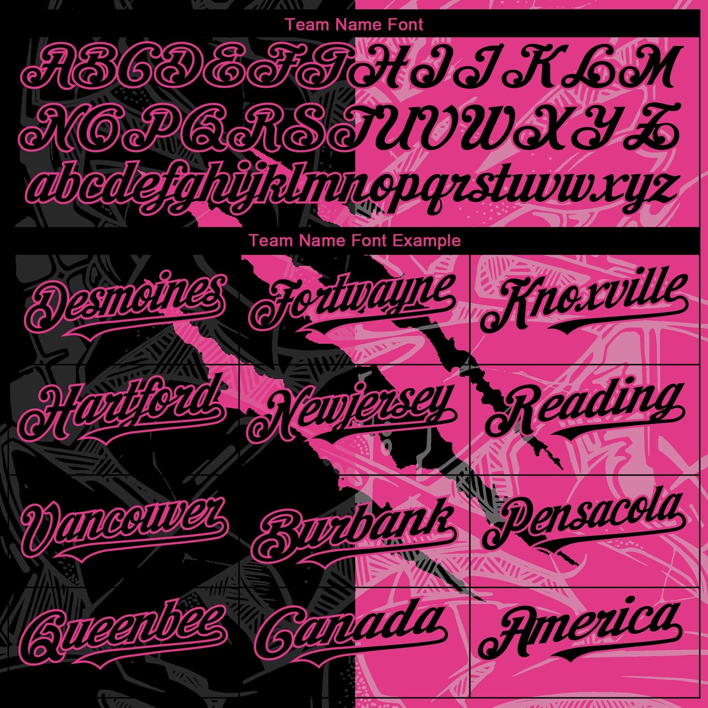Custom Graffiti Pattern Black-Pink 3D Scratch Authentic Baseball Jersey - Sky-Custom