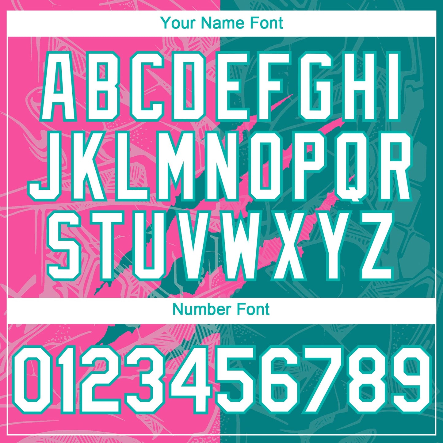 Custom Graffiti Pattern White Teal-Pink 3D Scratch Authentic Baseball Jersey - Sky-Custom