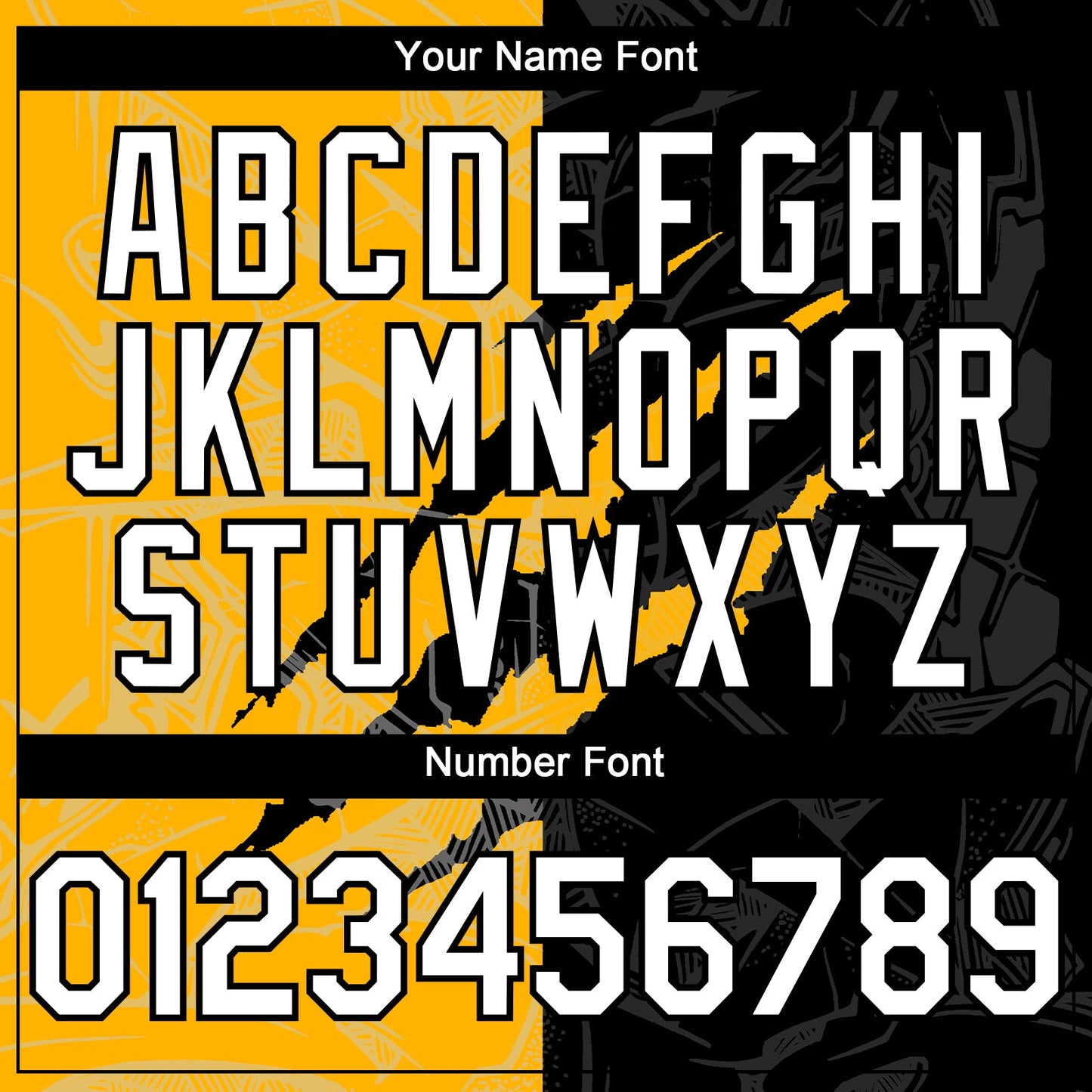 Custom Graffiti Pattern White Black-Gold 3D Scratch Authentic Baseball Jersey - Sky-Custom