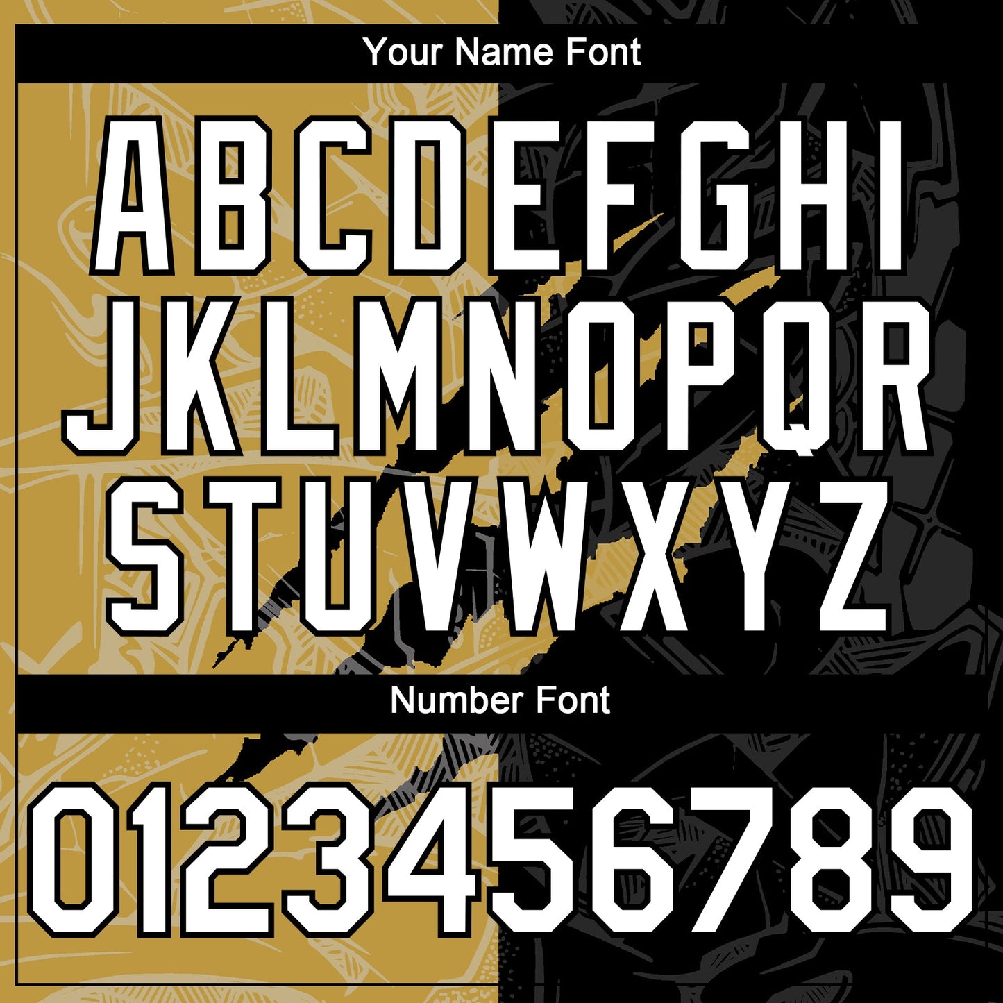 Custom Graffiti Pattern White Black-Old Gold 3D Scratch Authentic Baseball Jersey - Sky-Custom