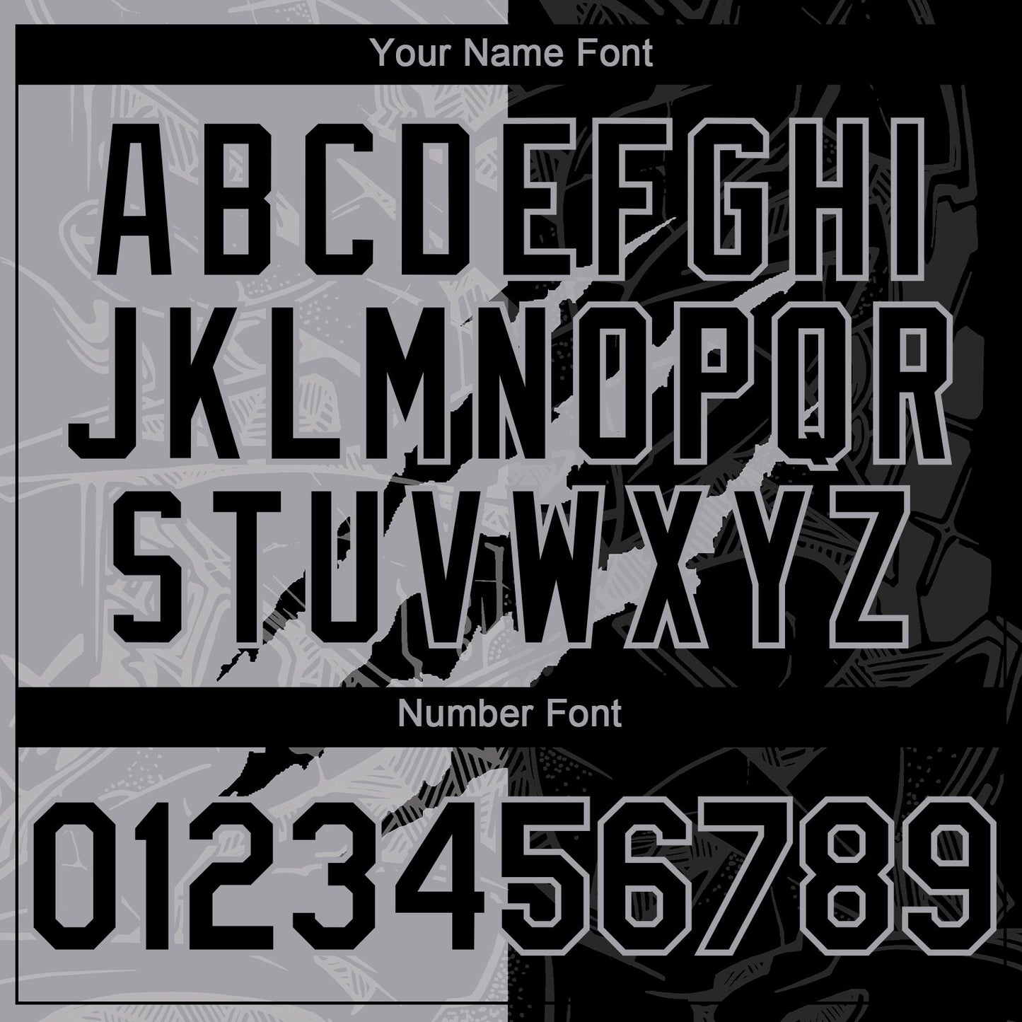 Custom Graffiti Pattern Black-Gray 3D Scratch Authentic Baseball Jersey - Sky-Custom