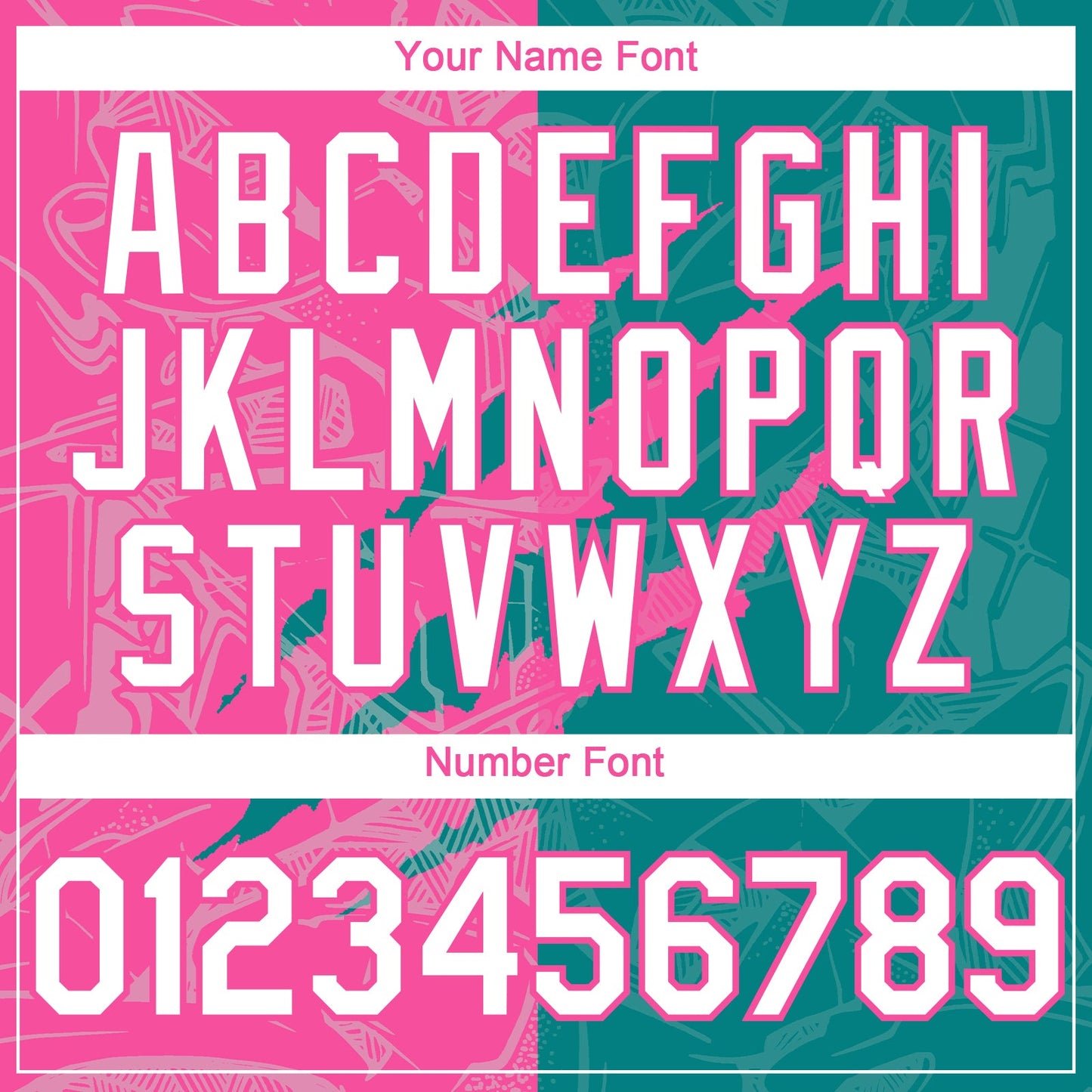 Custom Graffiti Pattern White Teal-Pink 3D Scratch Authentic Baseball Jersey - Sky-Custom
