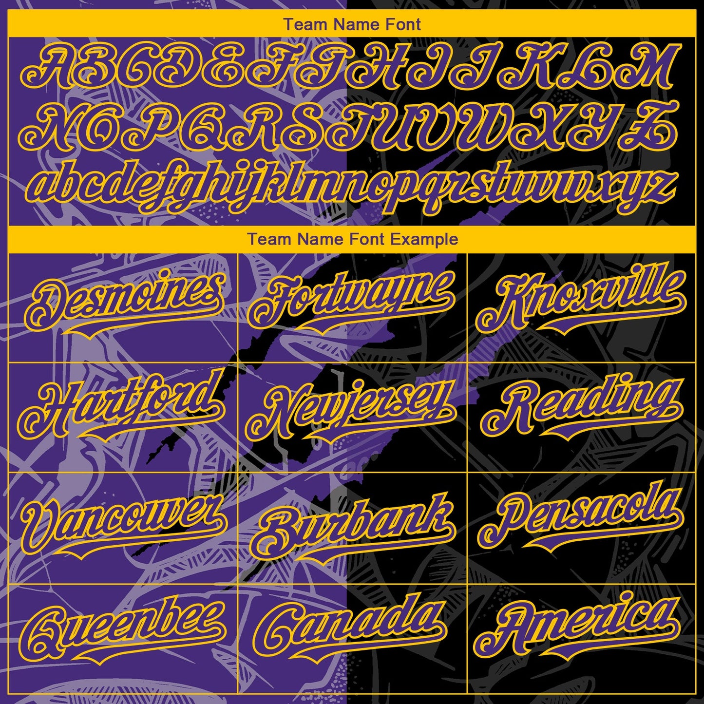 Custom Graffiti Pattern Purple Black-Yellow 3D Scratch Authentic Baseball Jersey - Sky-Custom