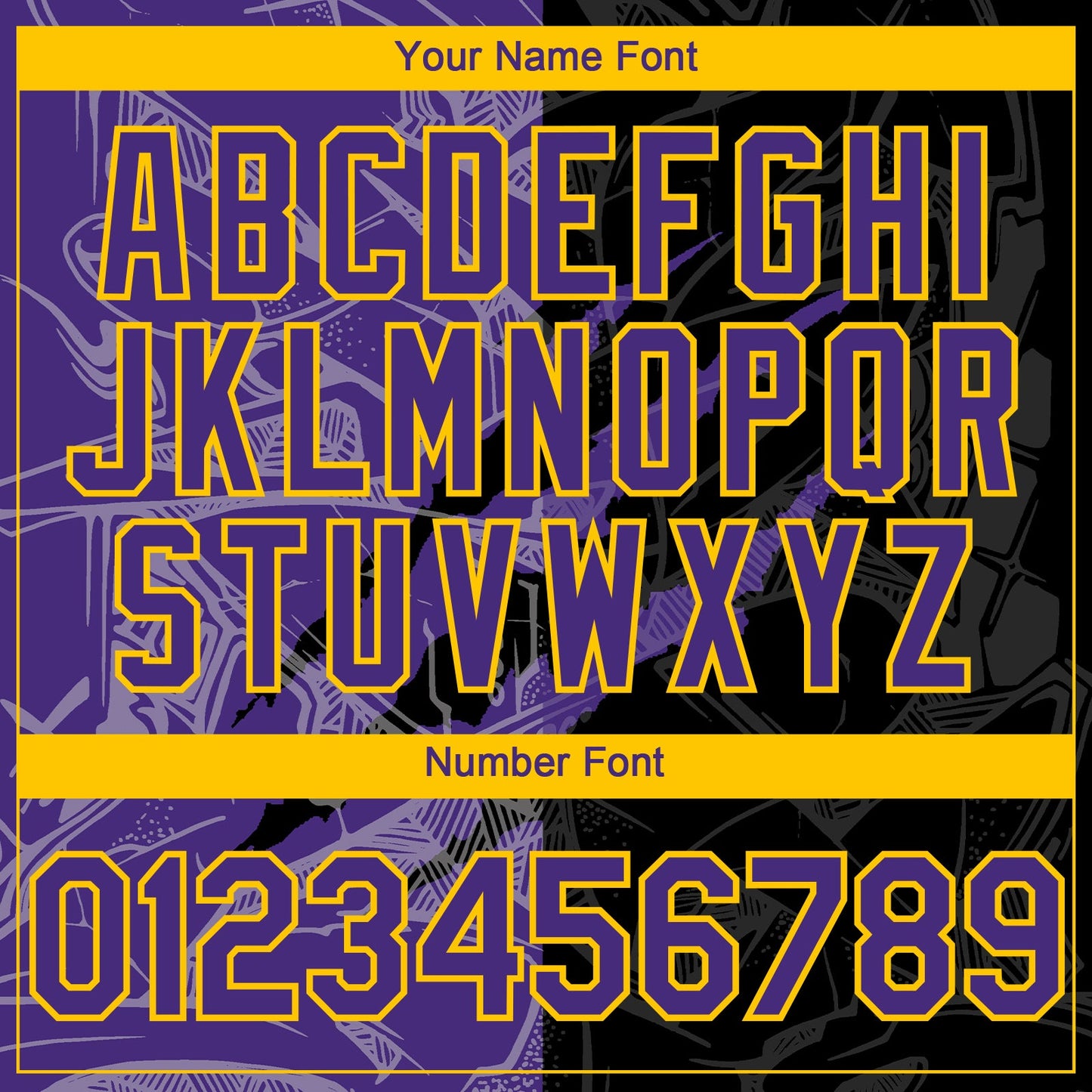 Custom Graffiti Pattern Purple Black-Yellow 3D Scratch Authentic Baseball Jersey - Sky-Custom