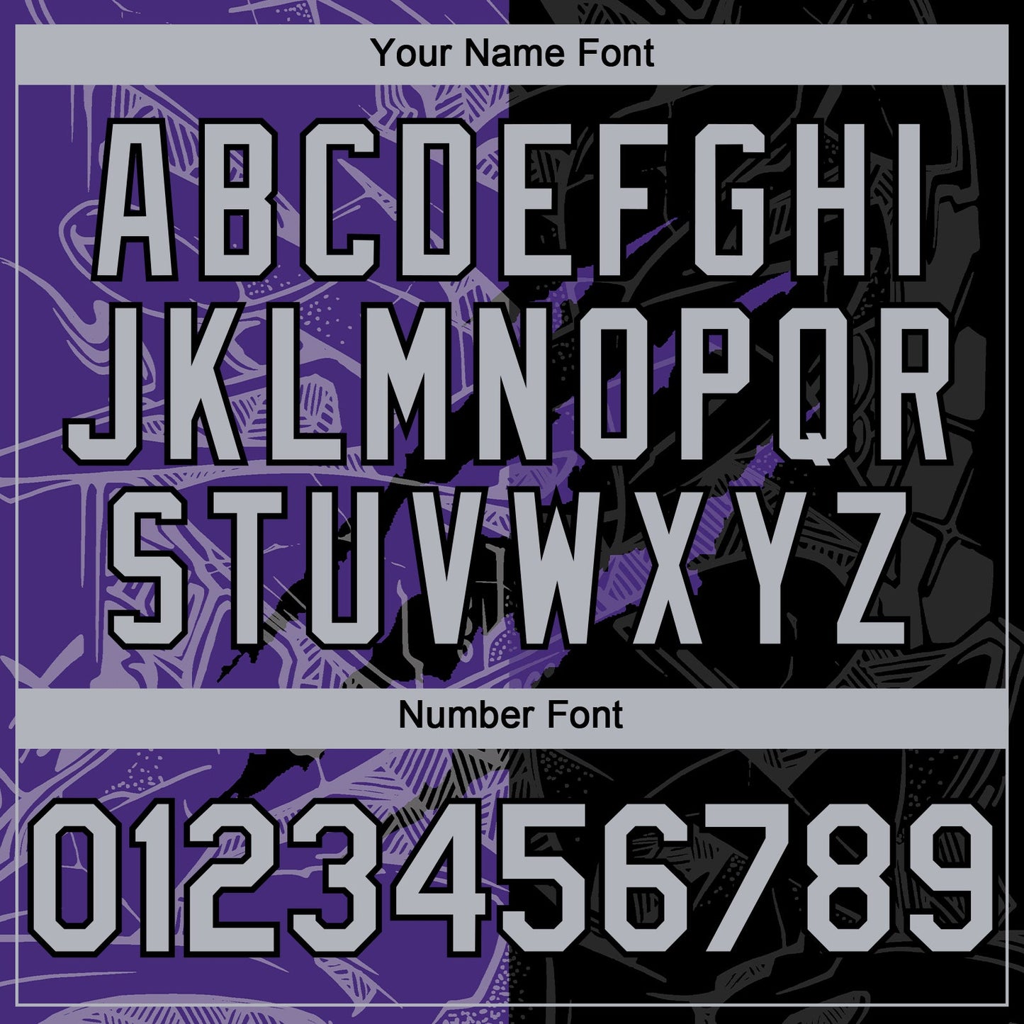 Custom Graffiti Pattern Gray Black-Purple 3D Scratch Authentic Baseball Jersey - Sky-Custom