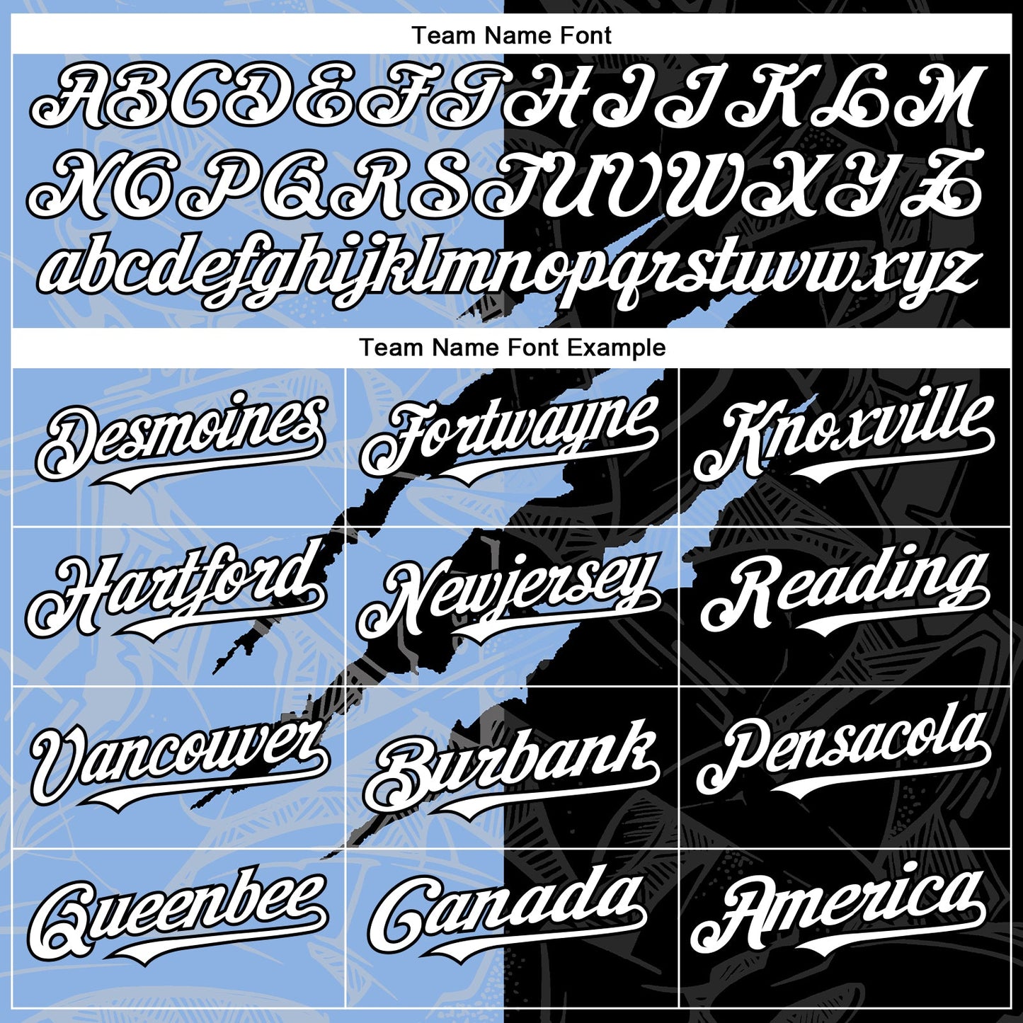 Custom Graffiti Pattern White Black-Light Blue 3D Scratch Authentic Baseball Jersey - Sky-Custom