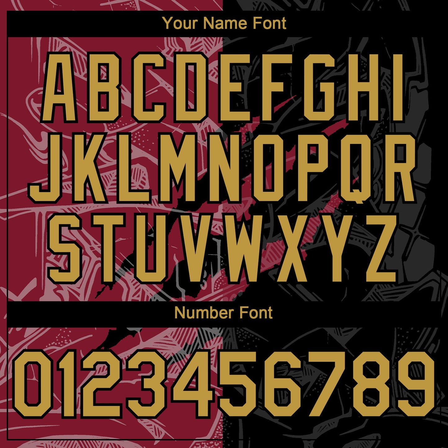 Custom Graffiti Pattern Old Gold Black-Crimson 3D Scratch Authentic Baseball Jersey - Sky-Custom