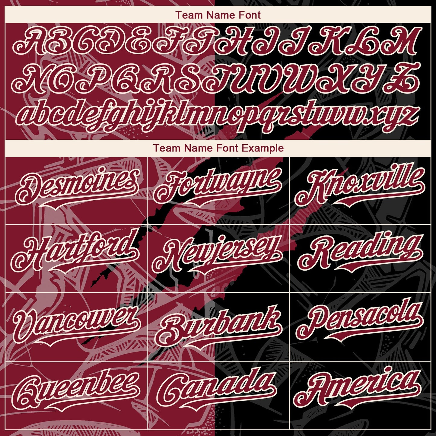 Custom Graffiti Pattern Crimson Black-Cream 3D Scratch Authentic Baseball Jersey - Sky-Custom