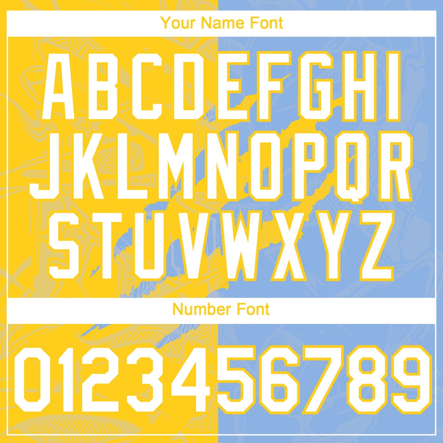 Custom Graffiti Pattern White Light Blue-Yellow 3D Scratch Authentic Baseball Jersey - Sky-Custom