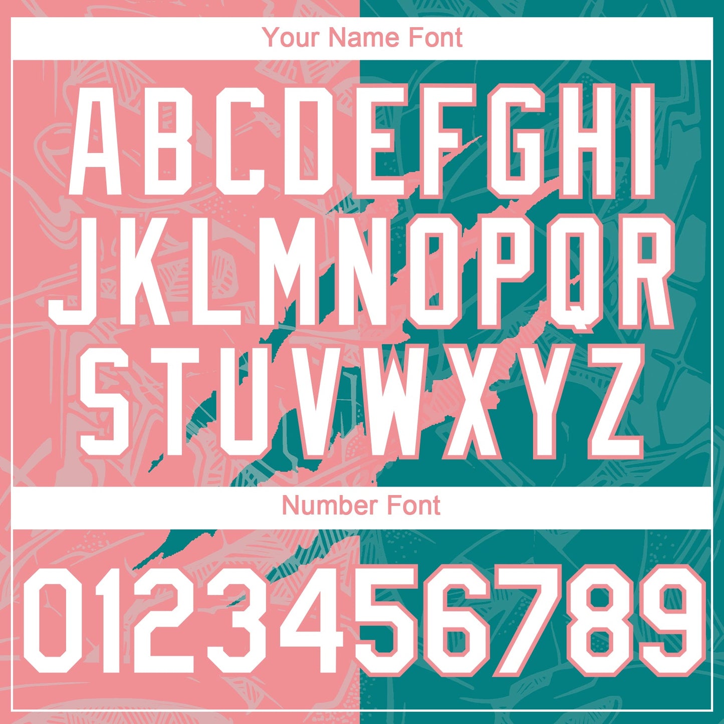 Custom Graffiti Pattern White Teal-Medium Pink 3D Scratch Authentic Baseball Jersey - Sky-Custom