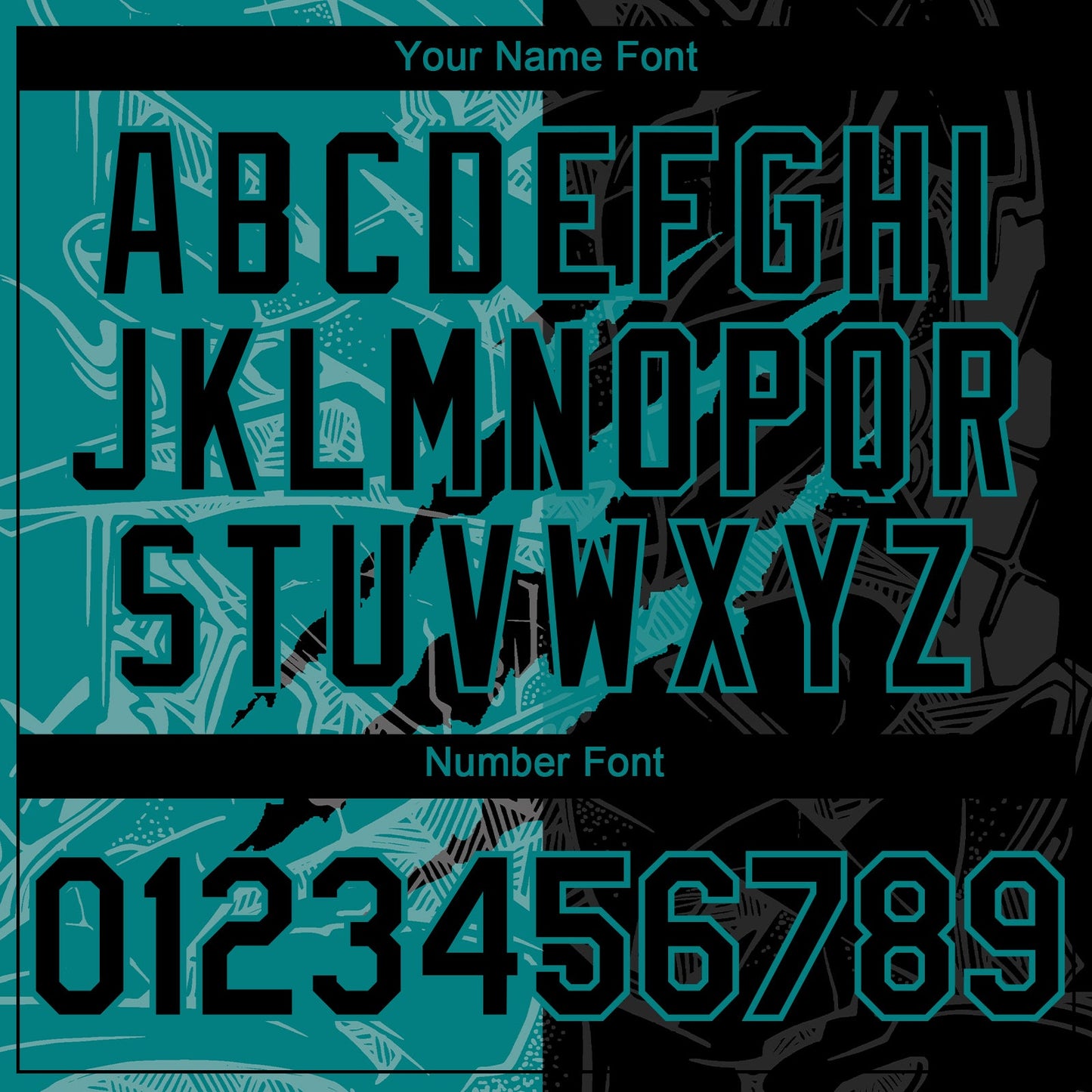 Custom Graffiti Pattern Black-Teal 3D Scratch Authentic Baseball Jersey - Sky-Custom