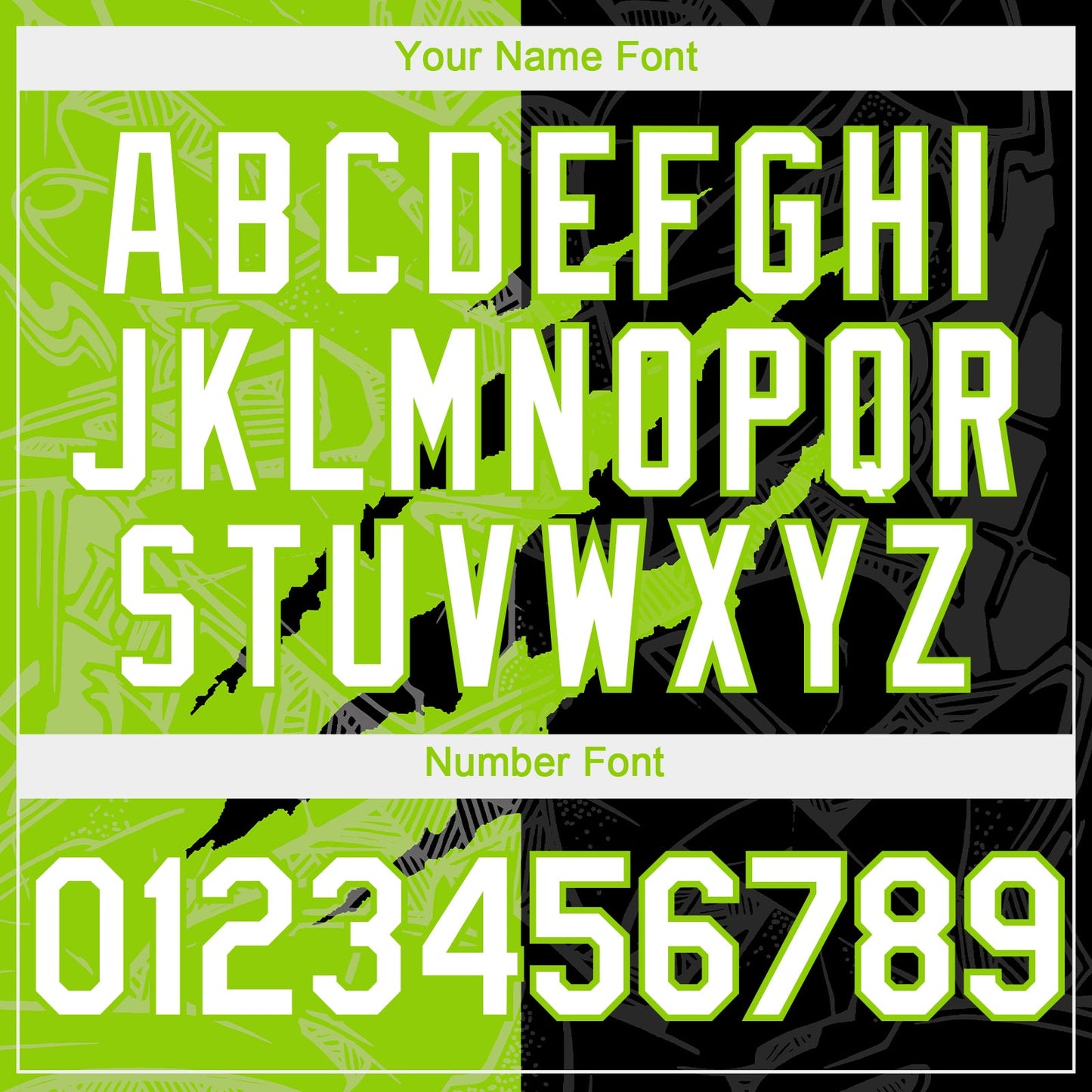 Custom Graffiti Pattern White Black-Neon Green 3D Scratch Authentic Baseball Jersey - Sky-Custom