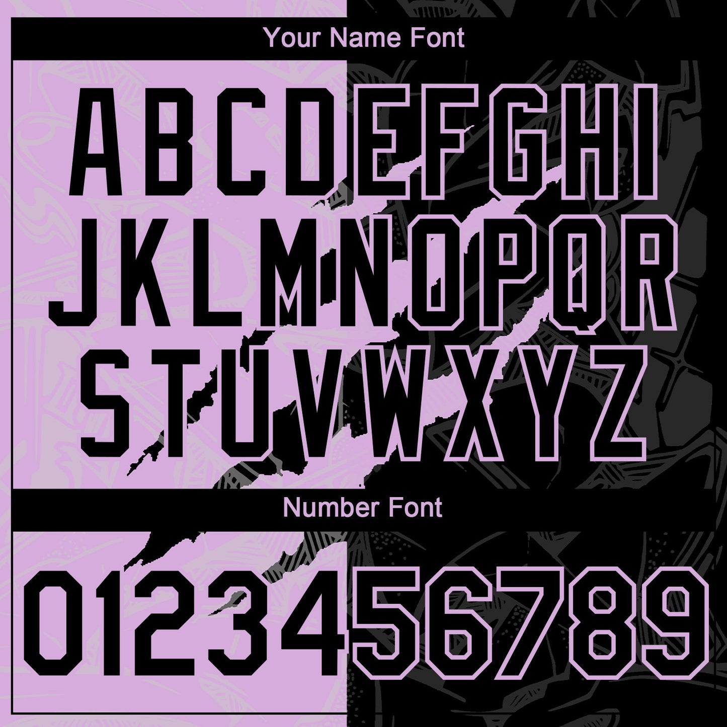 Custom Graffiti Pattern Black-Light Purple 3D Scratch Authentic Baseball Jersey - Sky-Custom