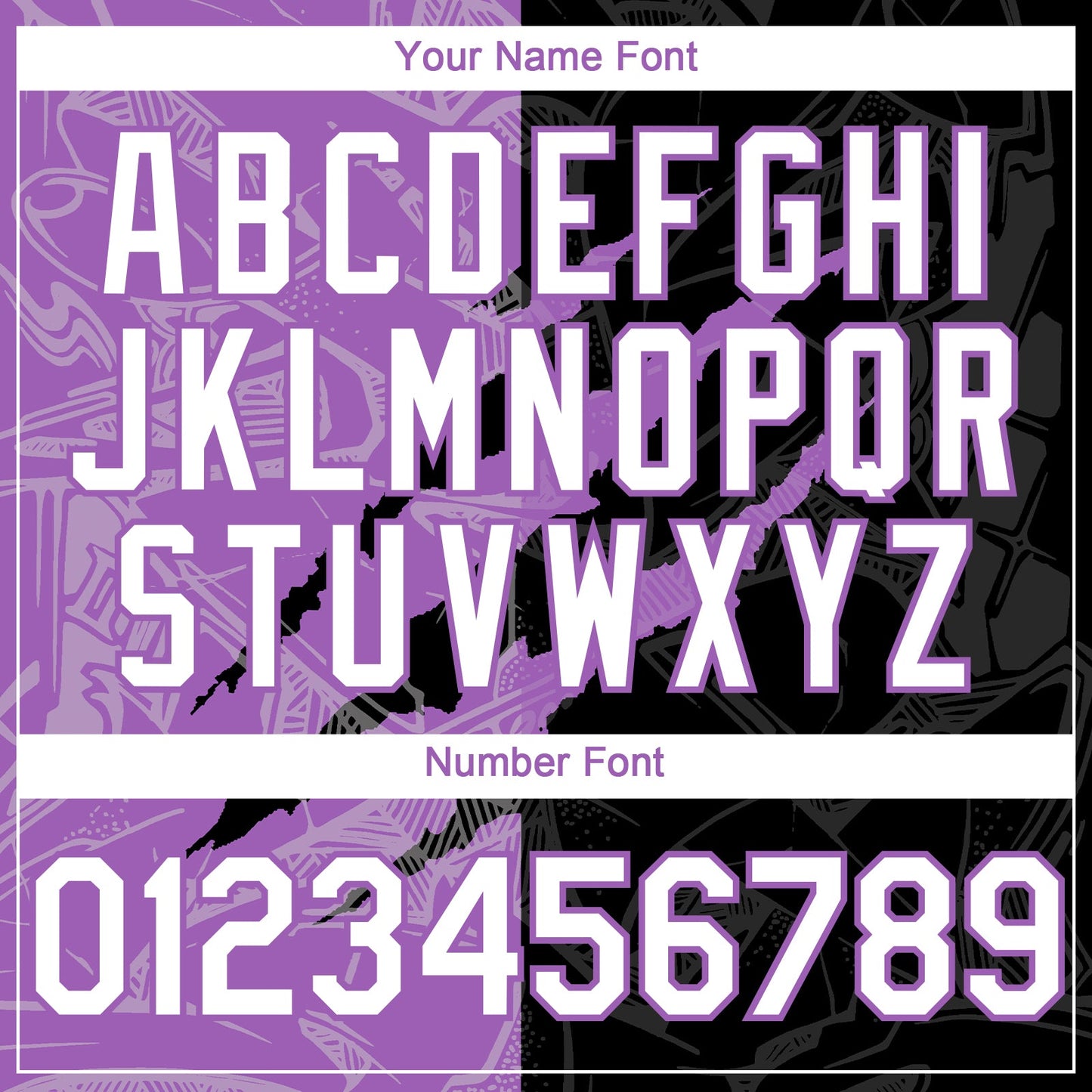 Custom Graffiti Pattern White Black-Medium Purple 3D Scratch Authentic Baseball Jersey - Sky-Custom