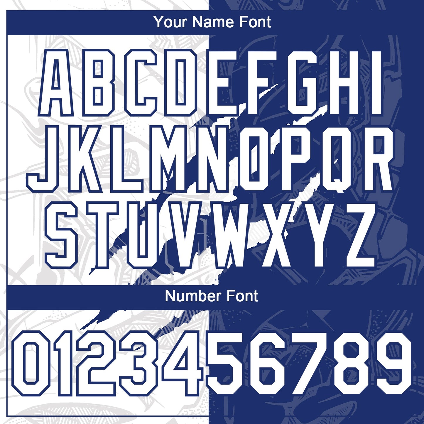 Custom Graffiti Pattern White-Royal 3D Scratch Authentic Baseball Jersey - Sky-Custom