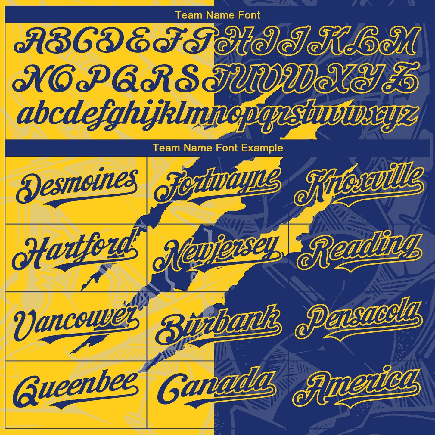 Custom Graffiti Pattern Royal-Yellow 3D Scratch Authentic Baseball Jersey - Sky-Custom