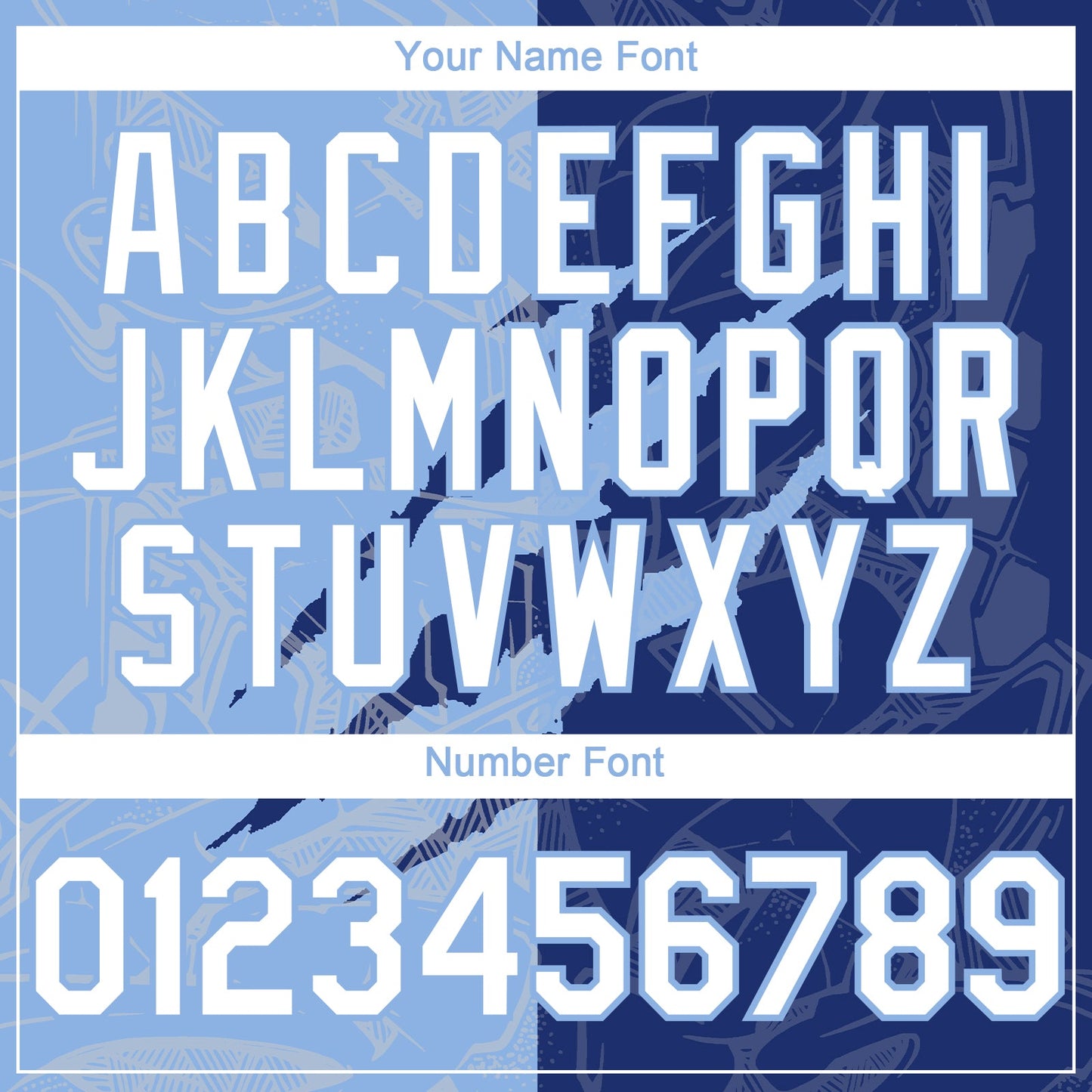 Custom Graffiti Pattern White Royal-Light Blue 3D Scratch Authentic Baseball Jersey - Sky-Custom