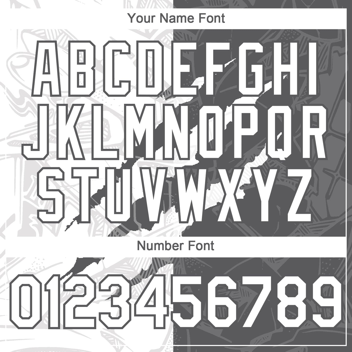 Custom Graffiti Pattern White-Steel Gray 3D Scratch Authentic Baseball Jersey - Sky-Custom