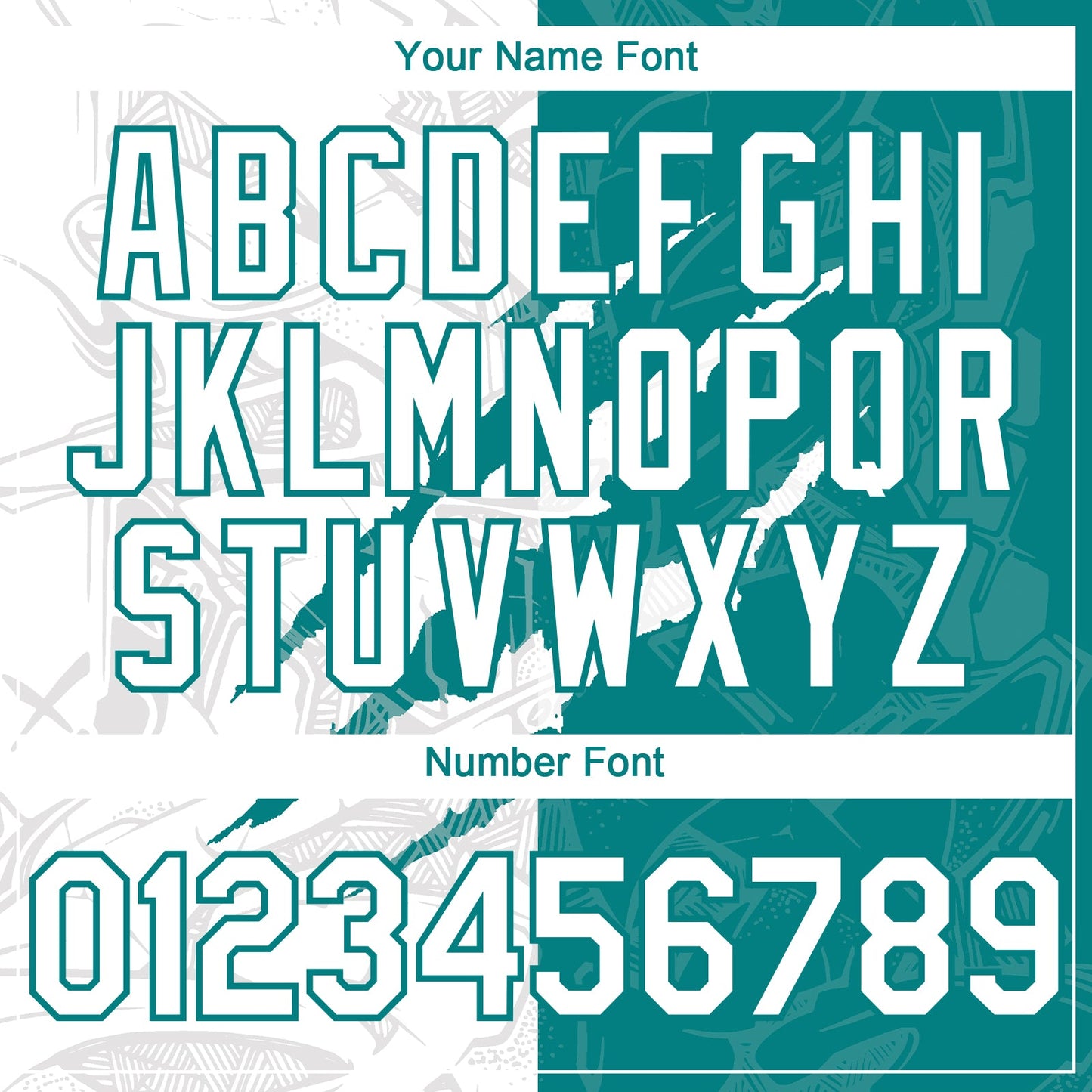 Custom Graffiti Pattern White-Teal 3D Scratch Authentic Baseball Jersey - Sky-Custom