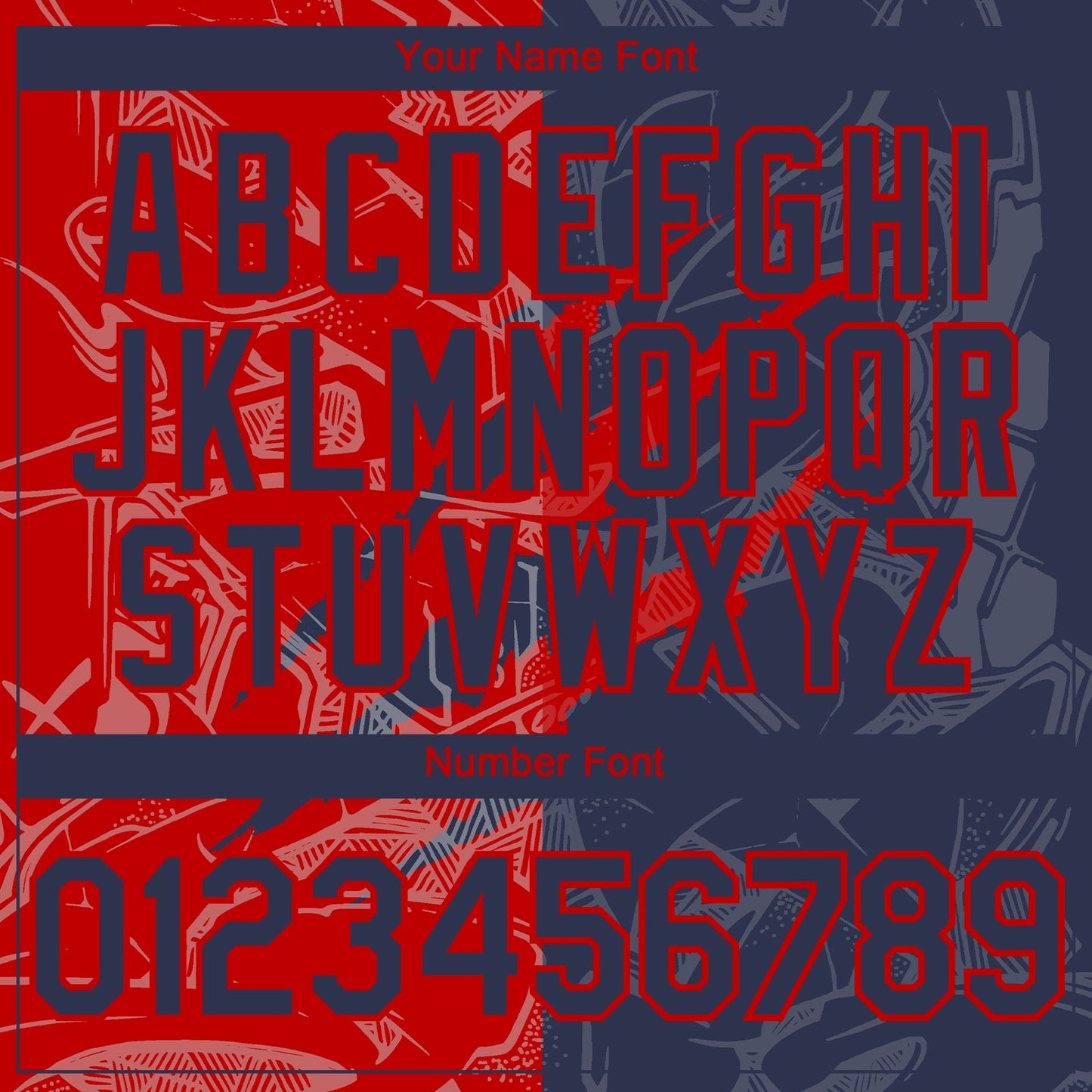 Custom Graffiti Pattern Navy-Red 3D Scratch Authentic Baseball Jersey - Sky-Custom