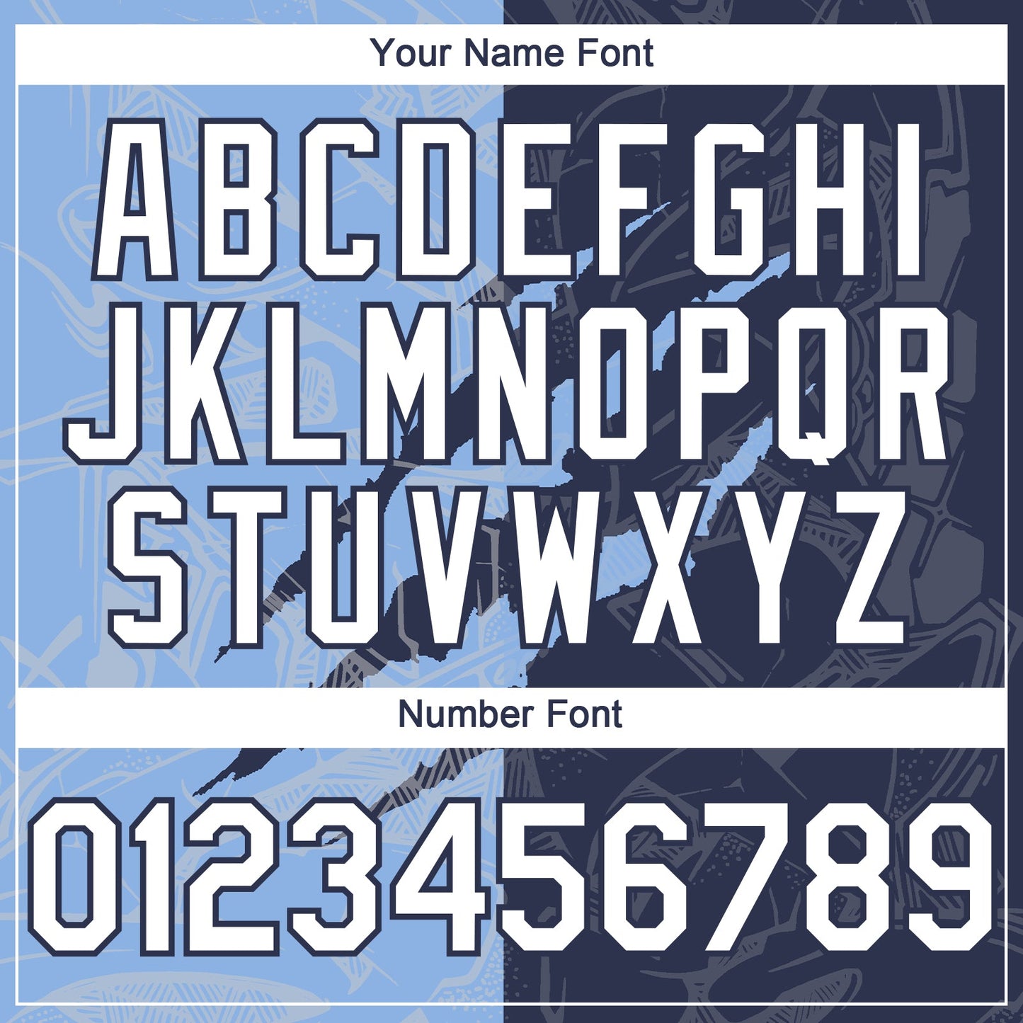 Custom Graffiti Pattern White Navy-Light Blue 3D Scratch Authentic Baseball Jersey - Sky-Custom