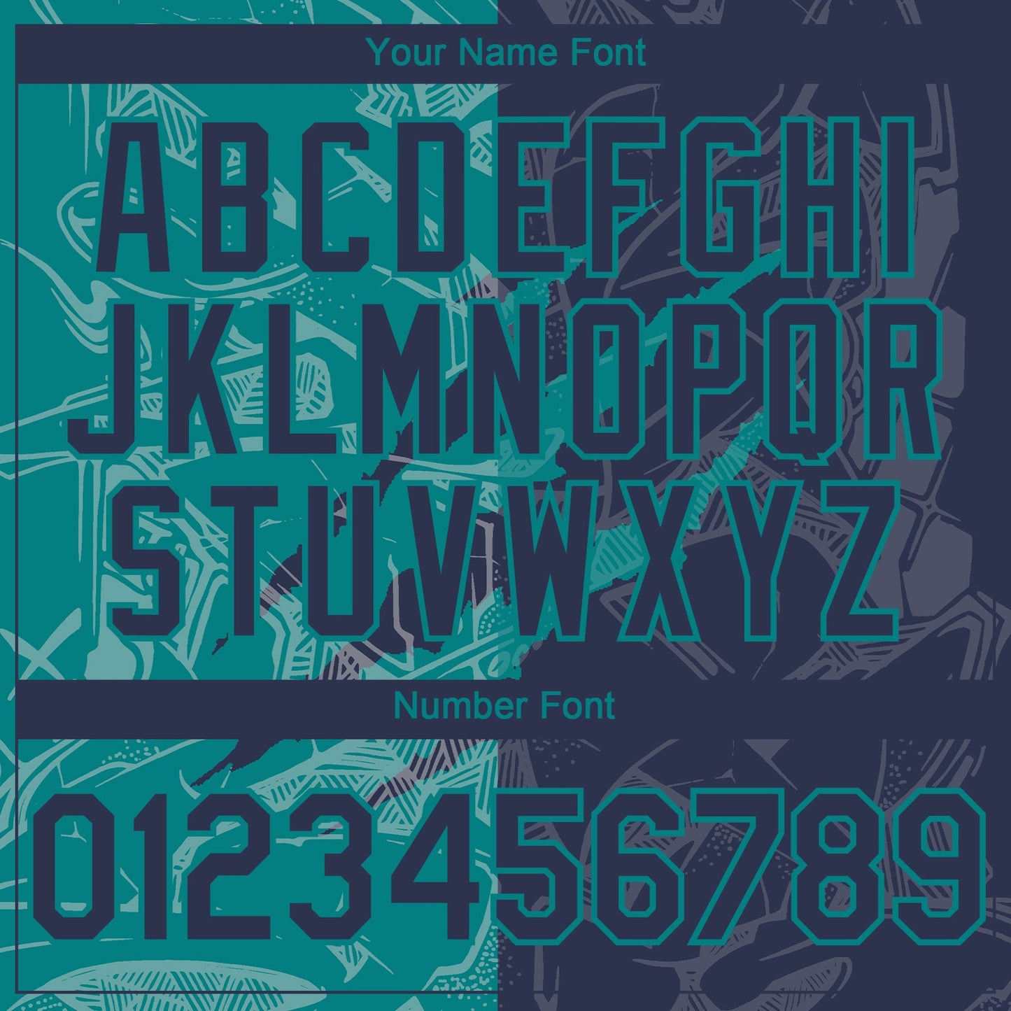 Custom Graffiti Pattern Navy-Teal 3D Scratch Authentic Baseball Jersey - Sky-Custom