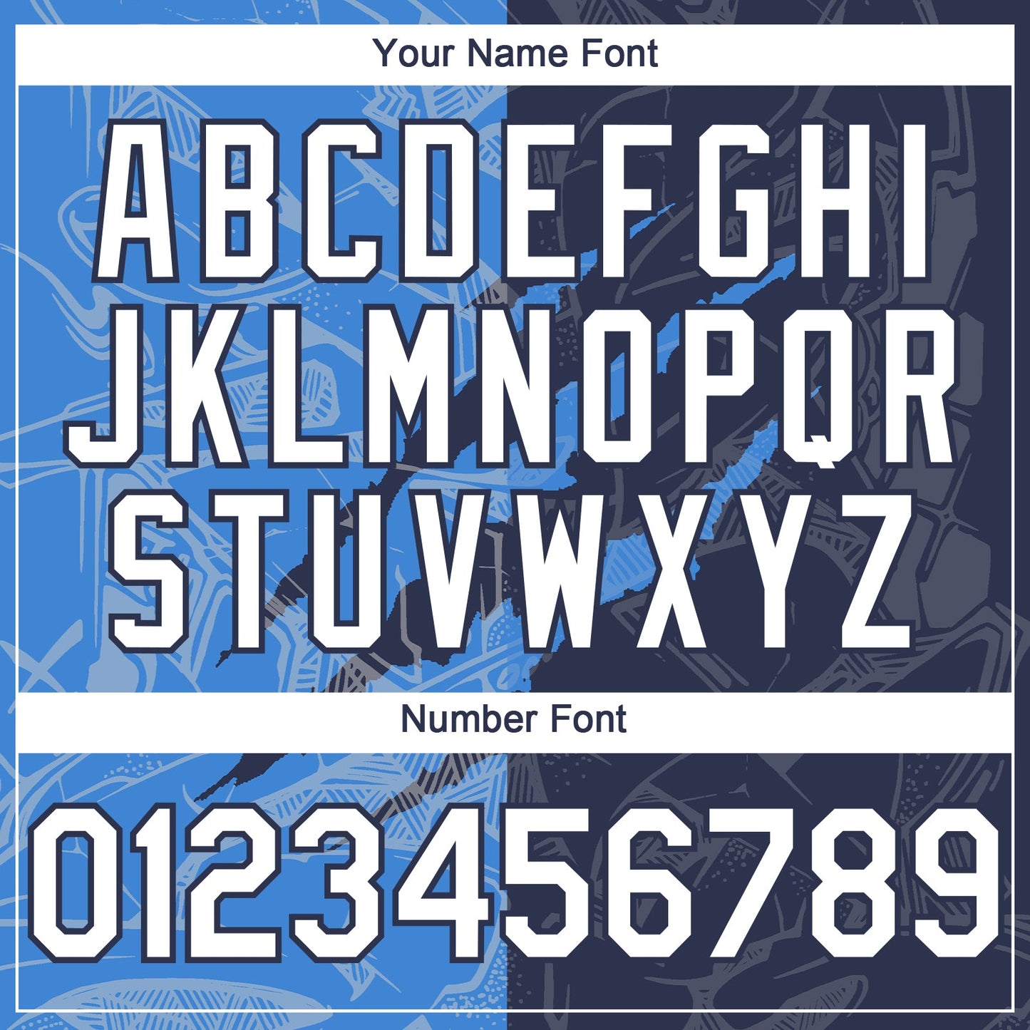 Custom Graffiti Pattern White Navy-Electric Blue 3D Scratch Authentic Baseball Jersey - Sky-Custom