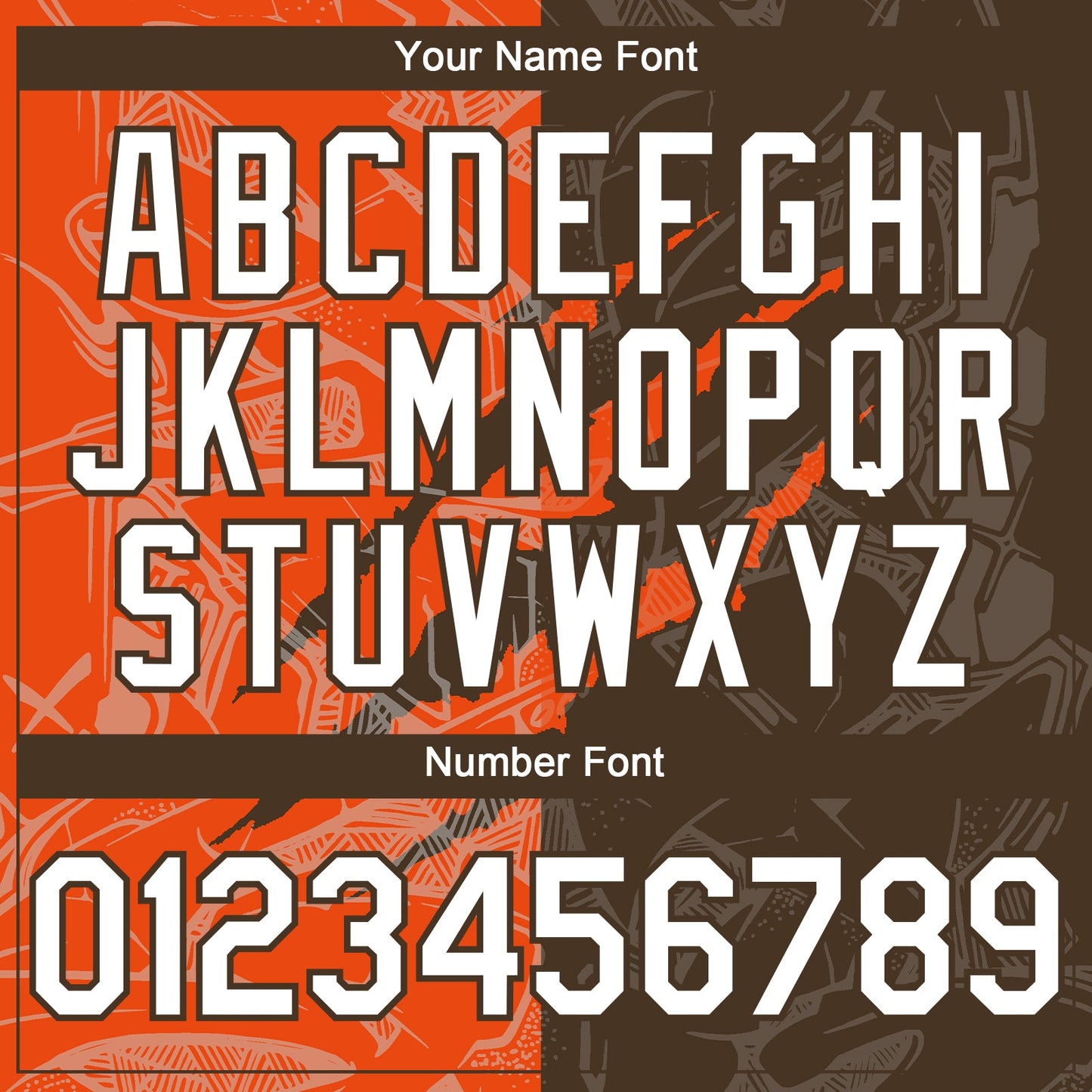 Custom Graffiti Pattern White Brown-Orange 3D Scratch Authentic Baseball Jersey - Sky-Custom