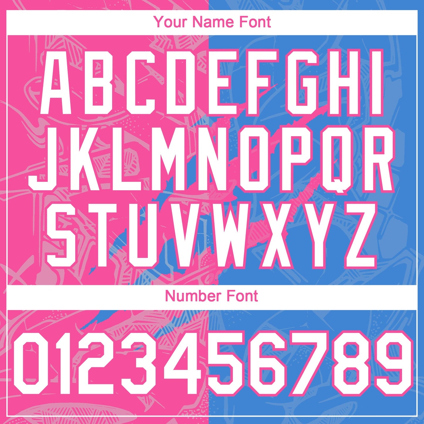 Custom Graffiti Pattern White Electric Blue-Pink 3D Scratch Authentic Baseball Jersey - Sky-Custom