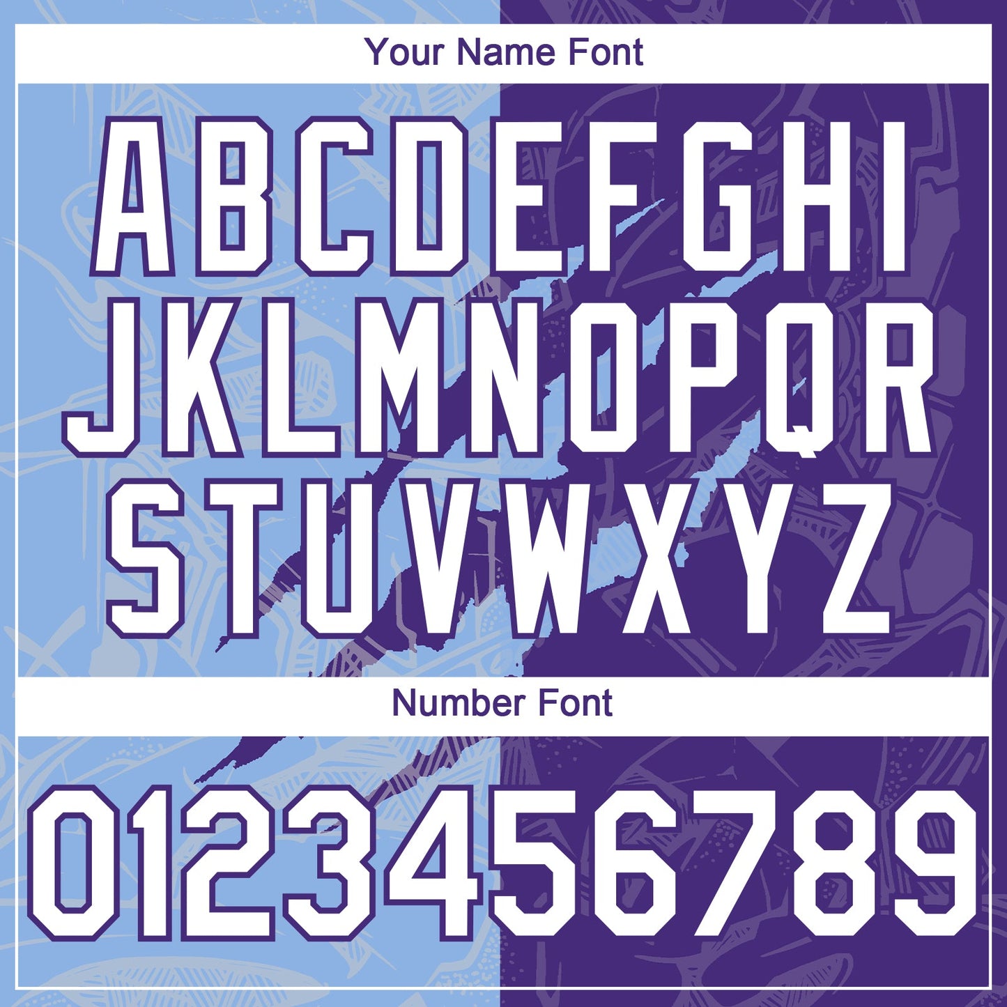 Custom Graffiti Pattern White Purple-Light Blue 3D Scratch Authentic Baseball Jersey - Sky-Custom