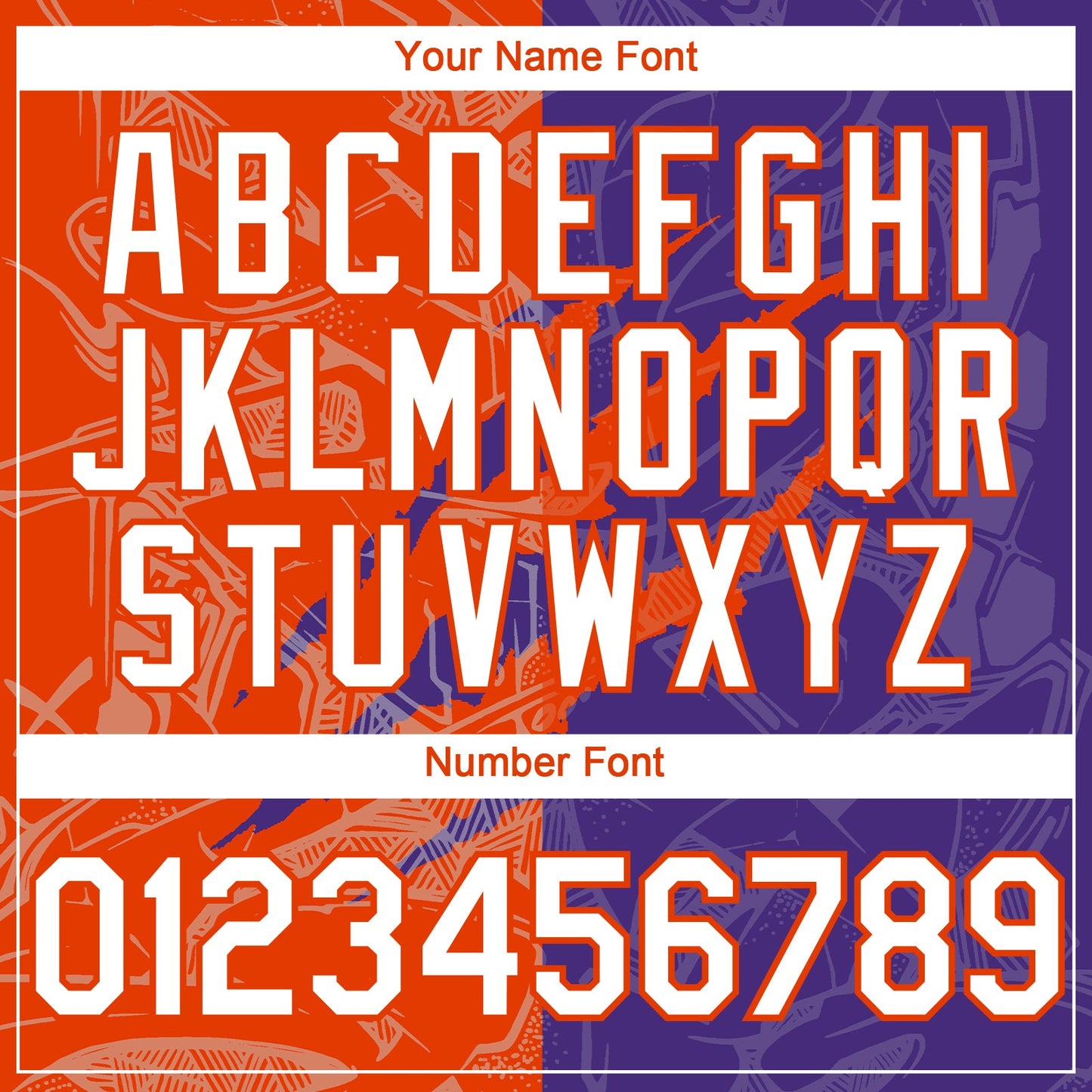 Custom Graffiti Pattern White Purple-Orange 3D Scratch Authentic Baseball Jersey - Sky-Custom