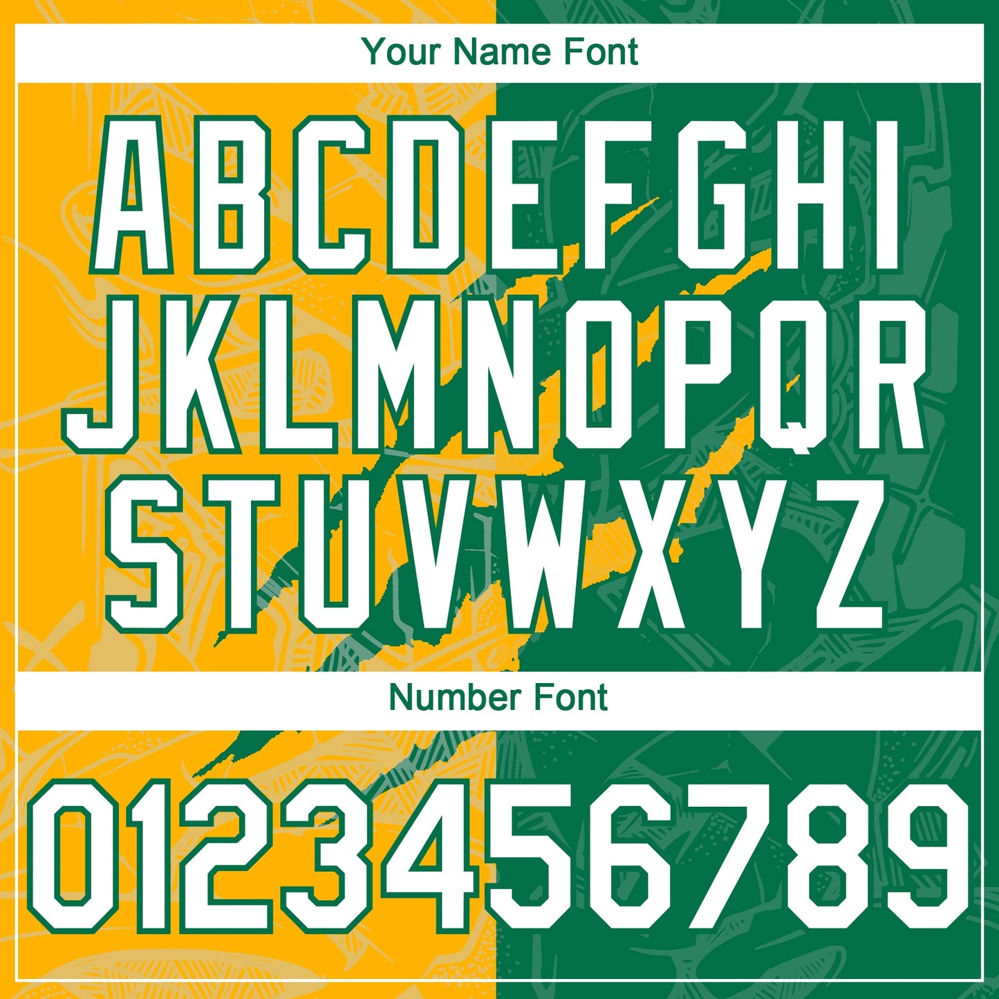 Custom Graffiti Pattern White Kelly Green-Gold 3D Scratch Authentic Baseball Jersey - Sky-Custom