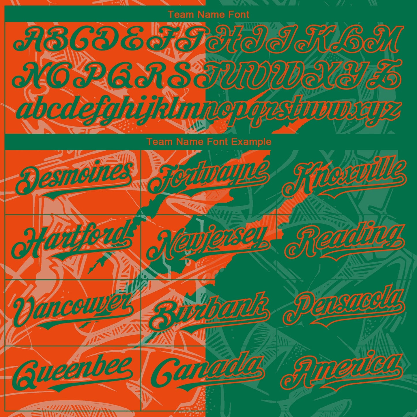 Custom Graffiti Pattern Kelly Green-Orange 3D Scratch Authentic Baseball Jersey - Sky-Custom