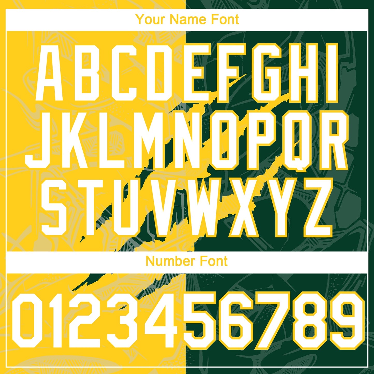 Custom Graffiti Pattern White Green-Yellow 3D Scratch Authentic Baseball Jersey - Sky-Custom