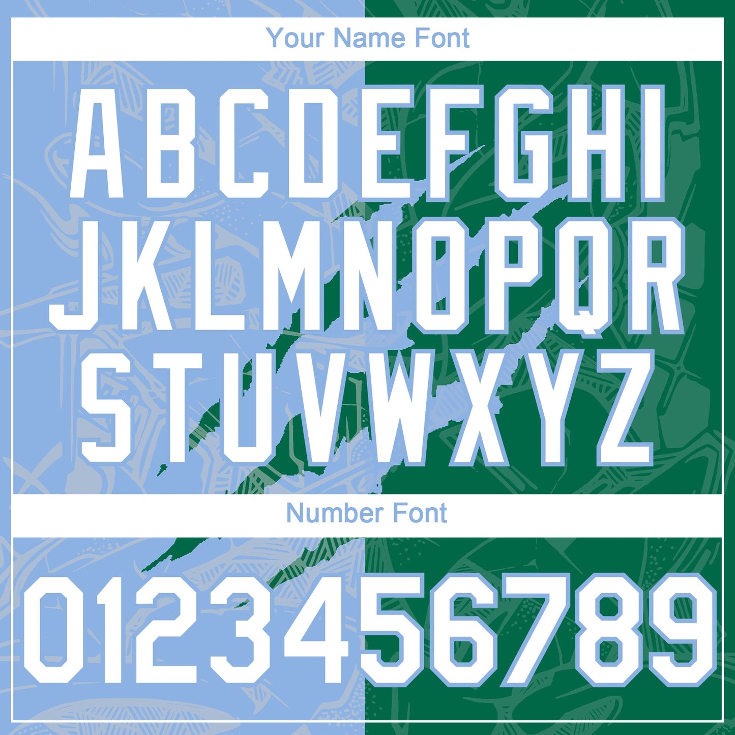 Custom Graffiti Pattern White Kelly Green-Light Blue 3D Scratch Authentic Baseball Jersey - Sky-Custom