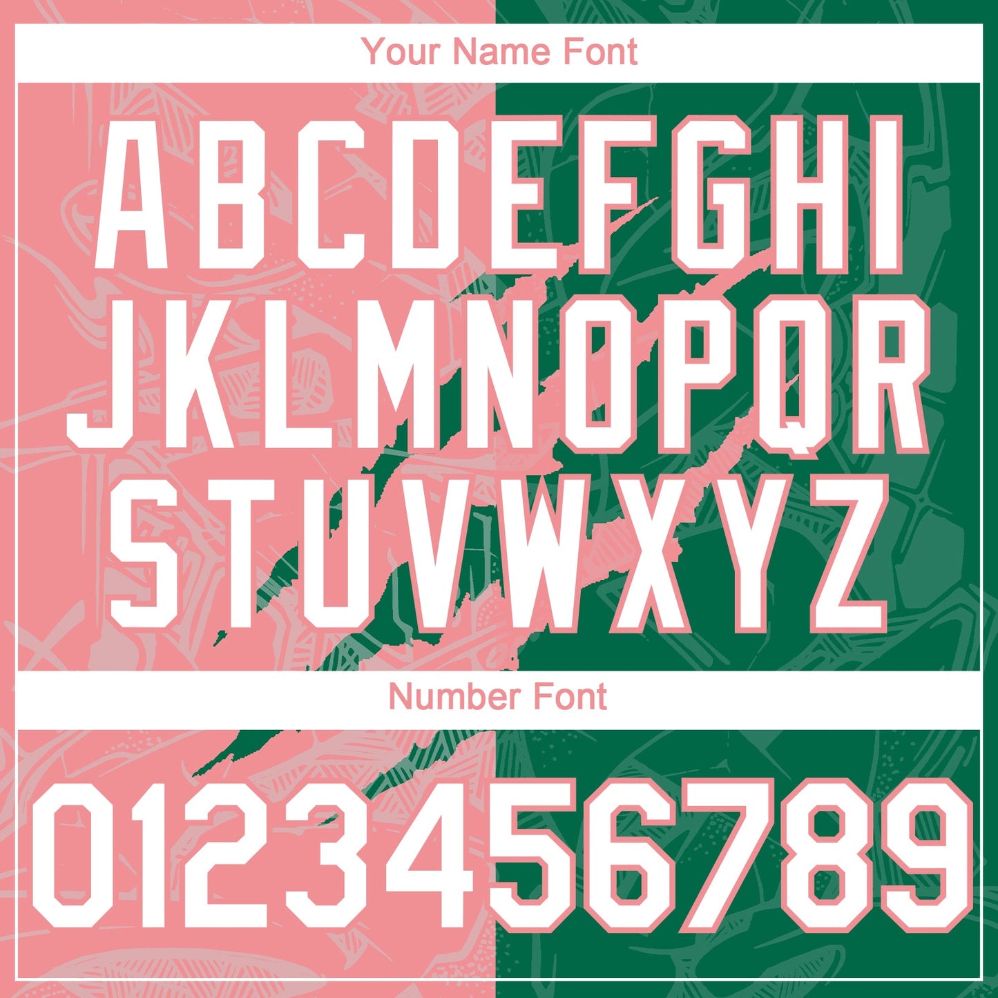 Custom Graffiti Pattern White Kelly Green-Medium Pink 3D Scratch Authentic Baseball Jersey - Sky-Custom