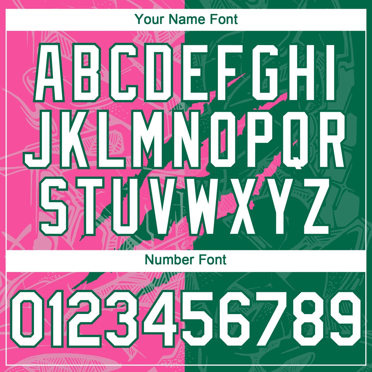 Custom Graffiti Pattern White Kelly Green-Pink 3D Scratch Authentic Baseball Jersey - Sky-Custom