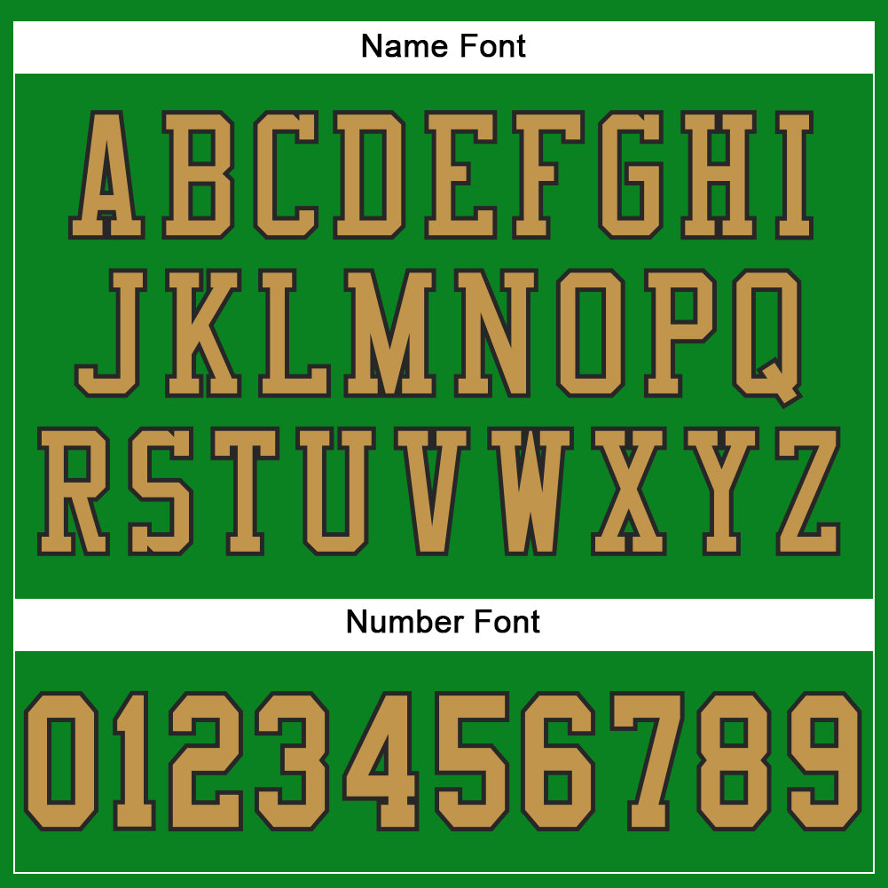 Custom Grass Green Old Gold-Black Mesh Authentic Football Jersey - Sky-Custom