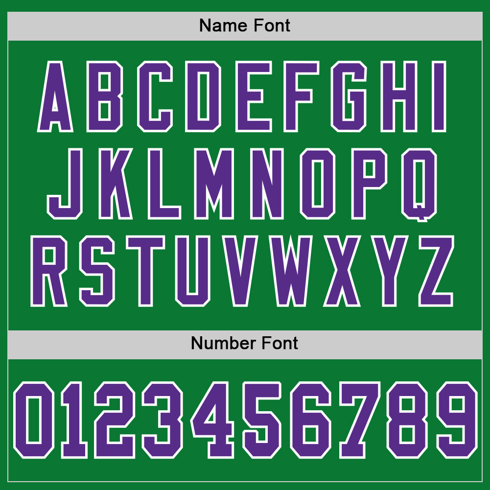Custom Grass Green Purple-White Mesh Authentic Throwback Football Jersey - Sky-Custom