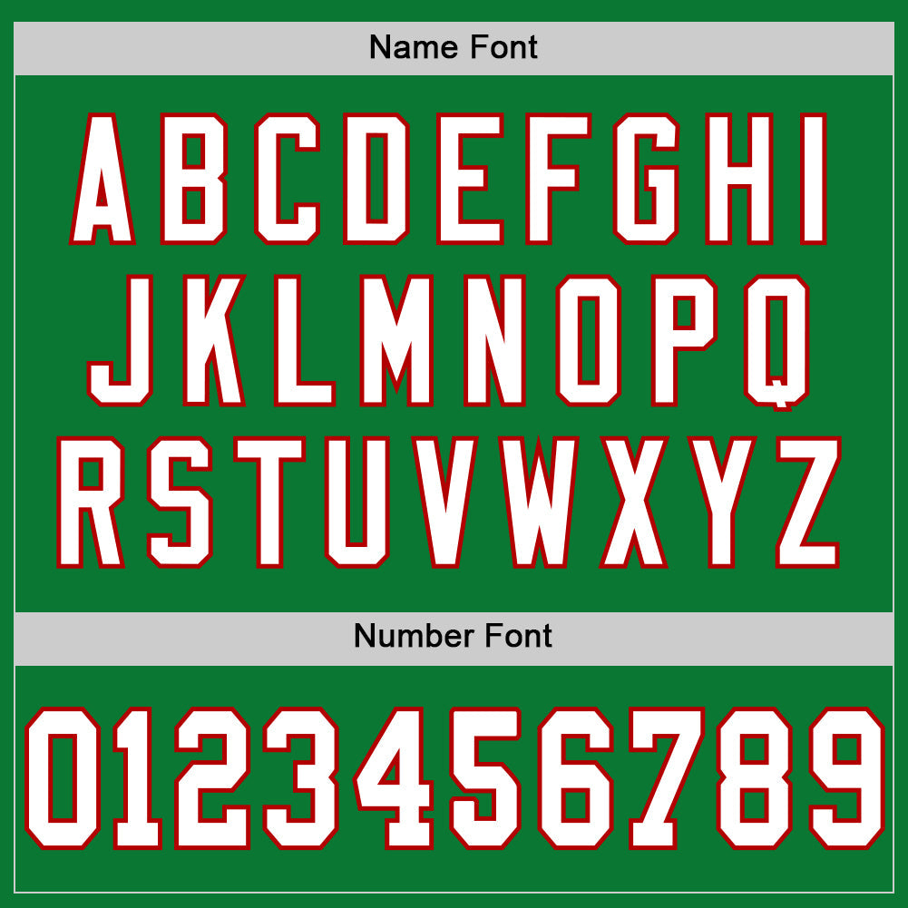 Custom Grass Green White-Red Mesh Authentic Throwback Football Jersey - Sky-Custom