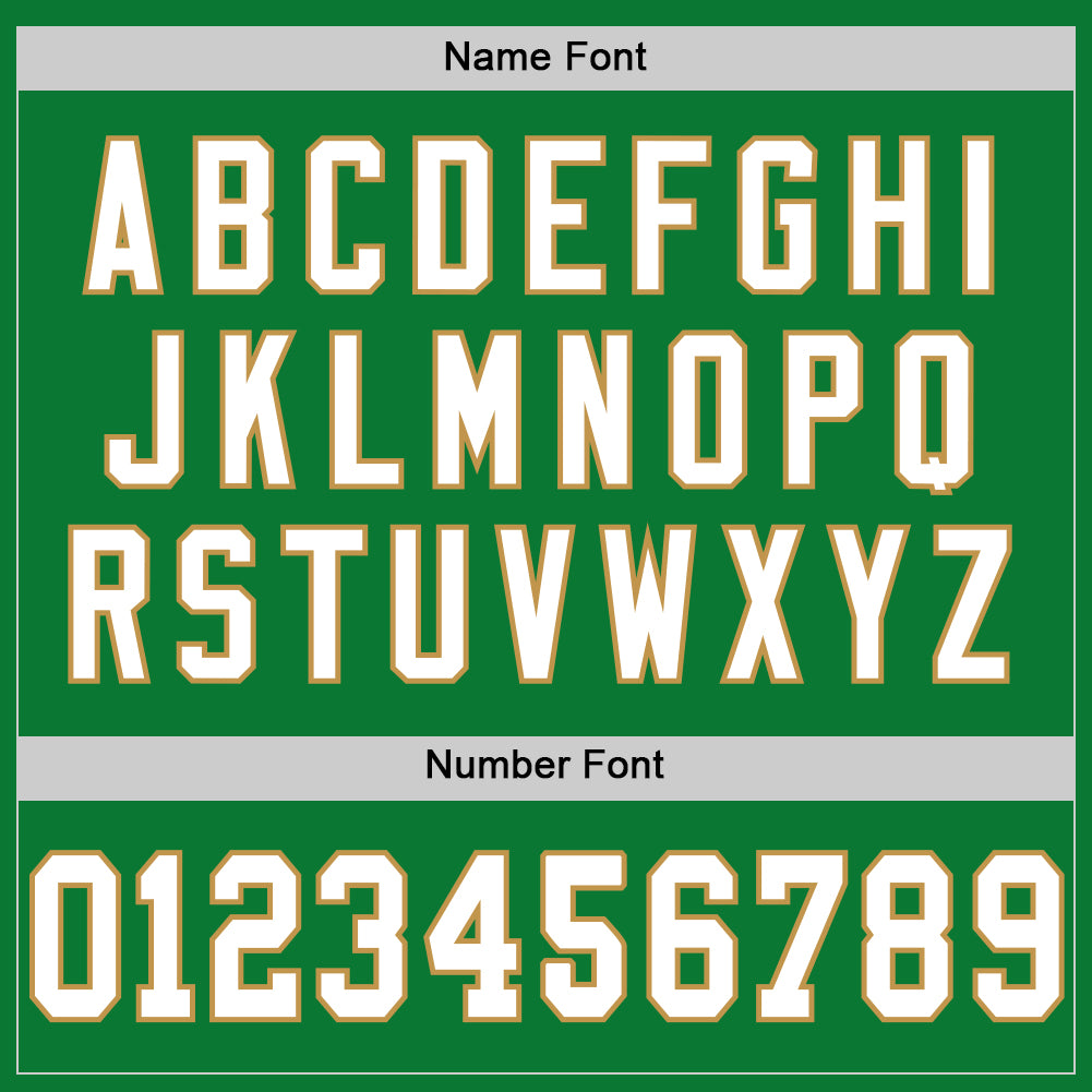 Custom Grass Green White-Old Gold Mesh Authentic Throwback Football Jersey - Sky-Custom