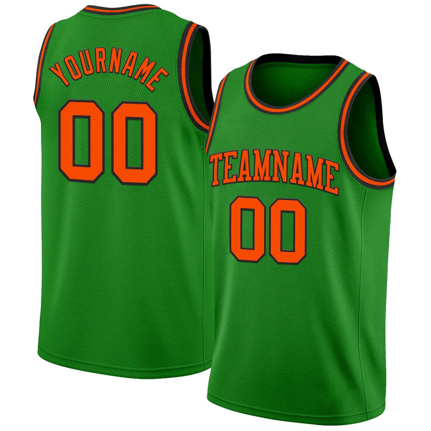 Custom Grass Green Orange-Black Authentic Basketball Jersey - Sky-Custom