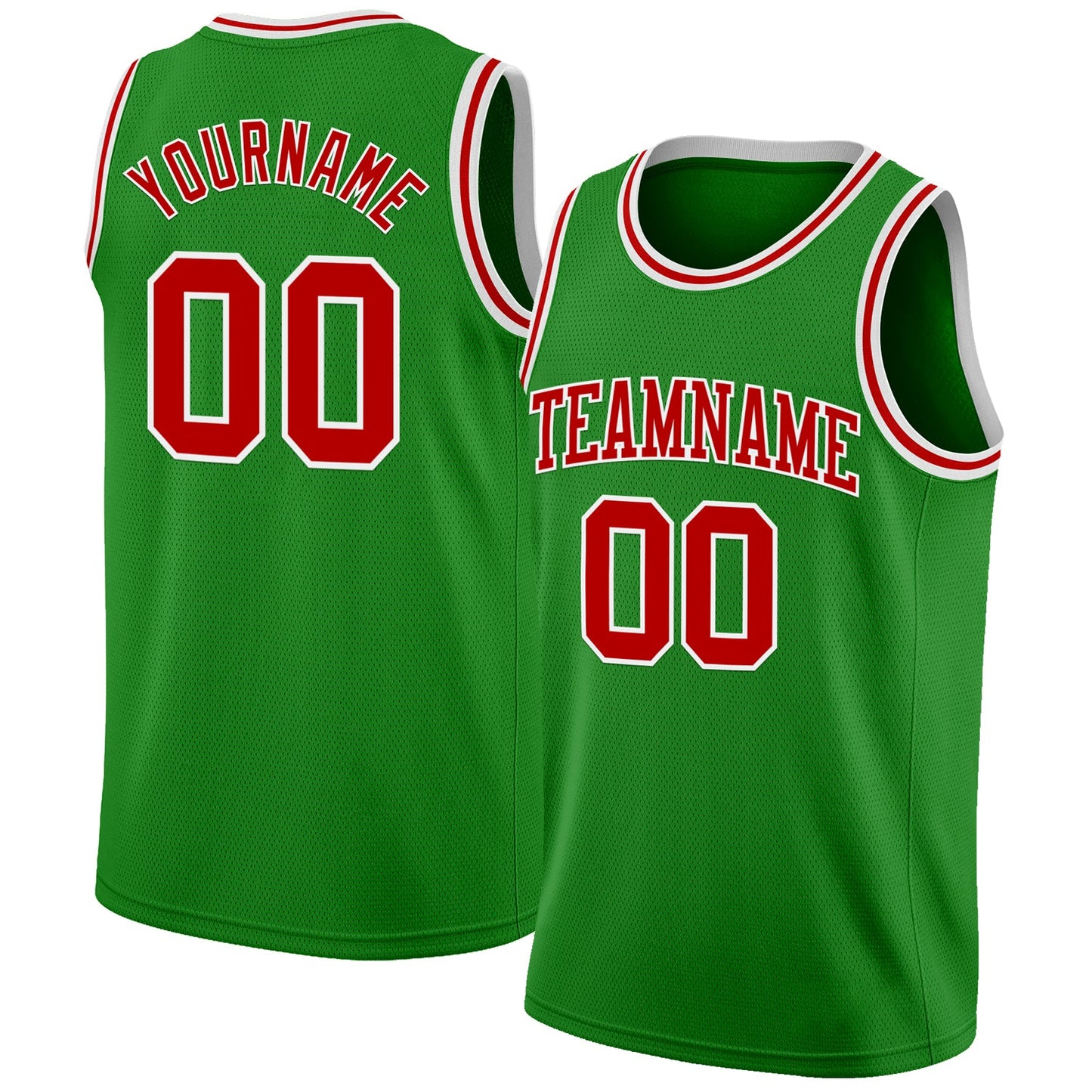 Custom Grass Green Red-White Authentic Basketball Jersey - Sky-Custom