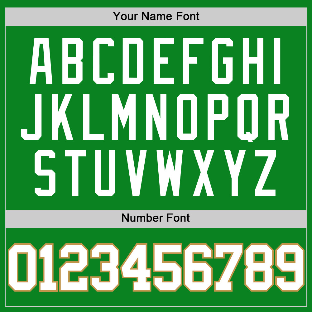 Custom Grass Green White-Old Gold Authentic Basketball Jersey - Sky-Custom