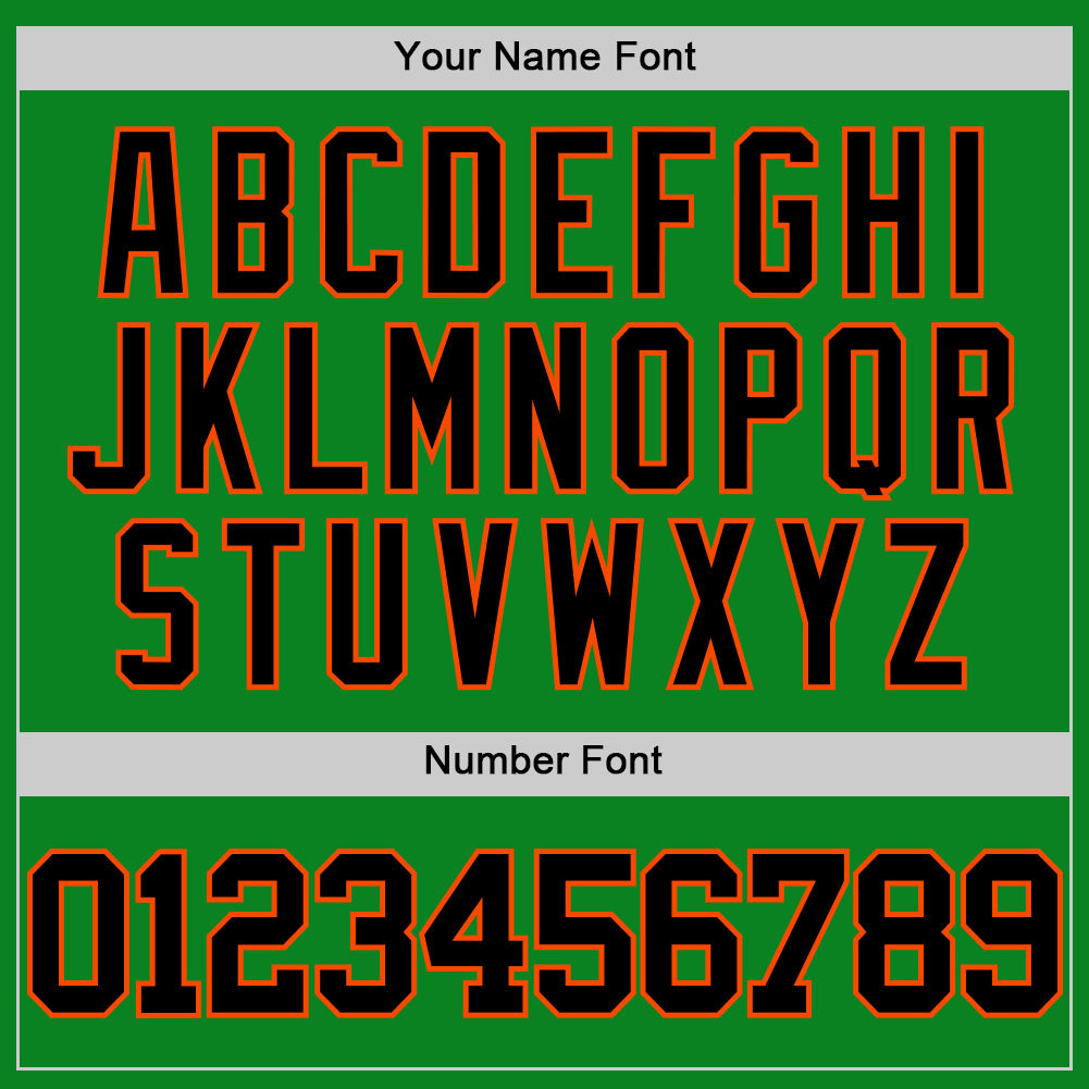 Custom Grass Green Black-Orange Authentic Basketball Jersey - Sky-Custom