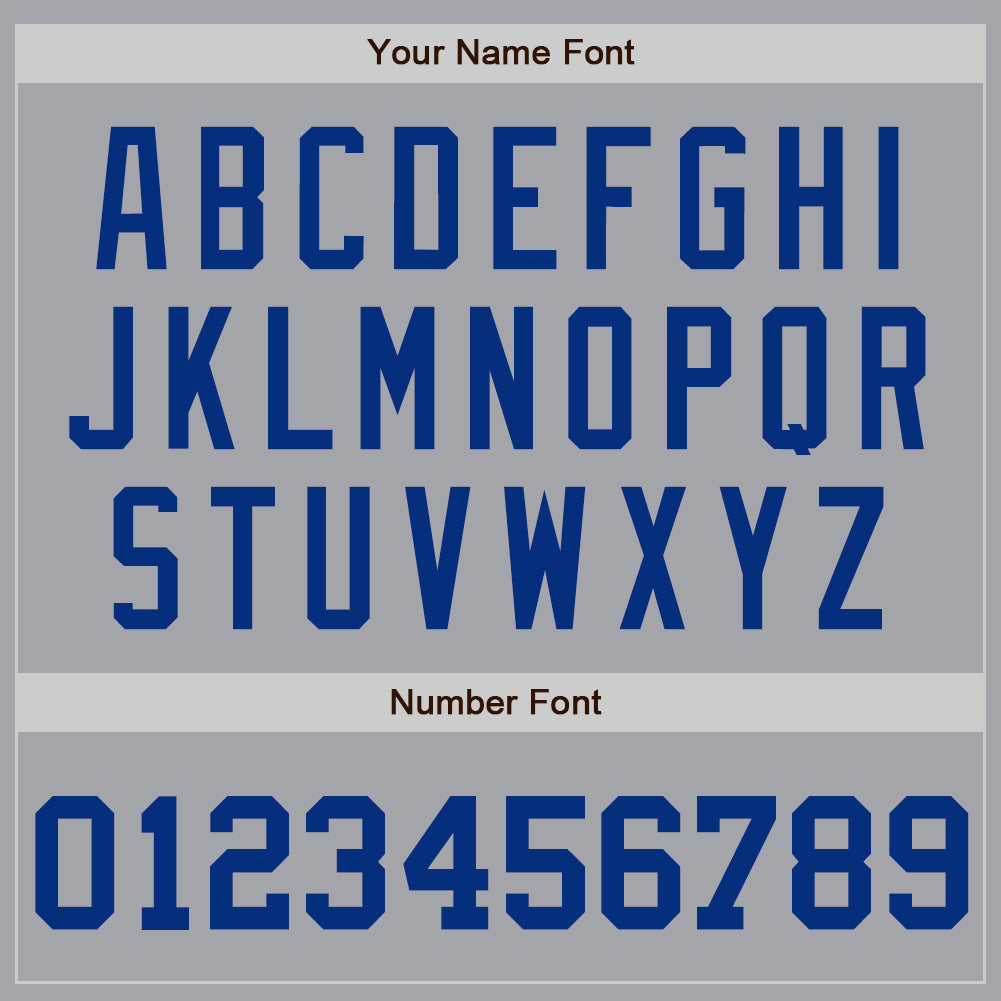 Custom Gray Royal Authentic Baseball Jersey - Sky-Custom