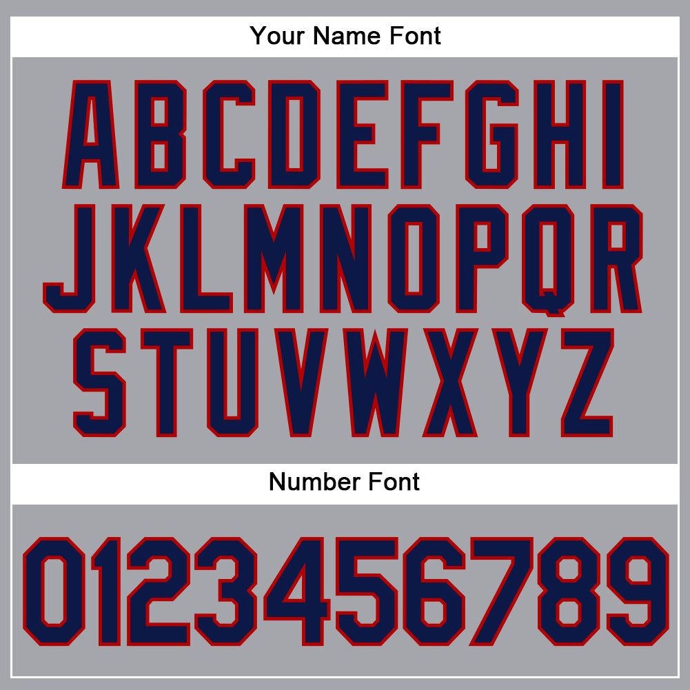 Custom Gray Navy-Red Authentic Sleeveless Baseball Jersey - Sky-Custom