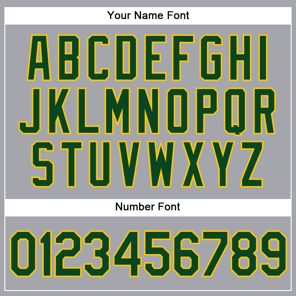 Custom Gray Green-Gold Authentic Sleeveless Baseball Jersey - Sky-Custom