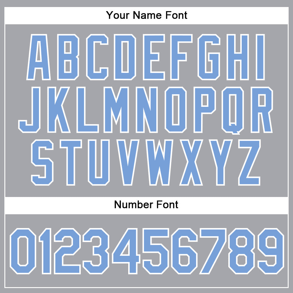 Custom Gray Light Blue-White Authentic Sleeveless Baseball Jersey - Sky-Custom