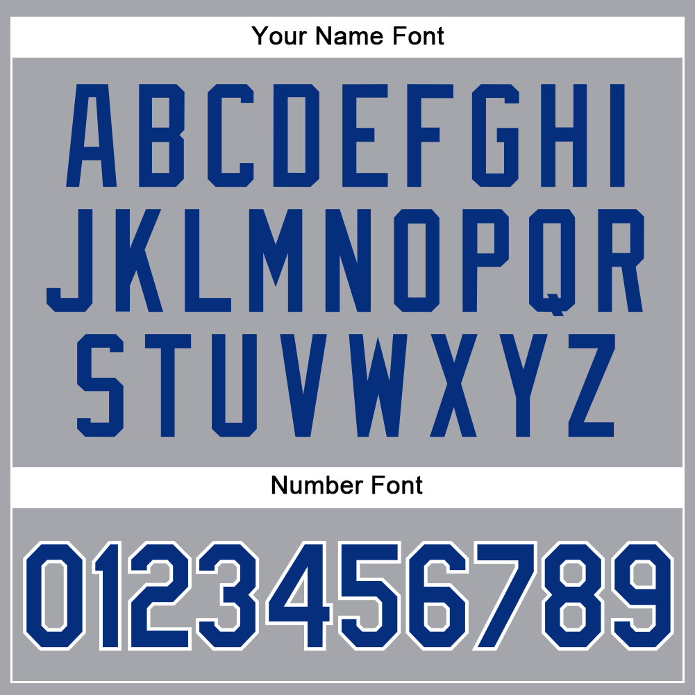 Custom Gray Royal-White Authentic Sleeveless Baseball Jersey - Sky-Custom